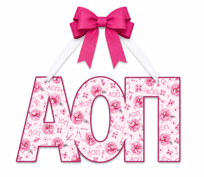 Alpha Omicron Pi Door Hanger