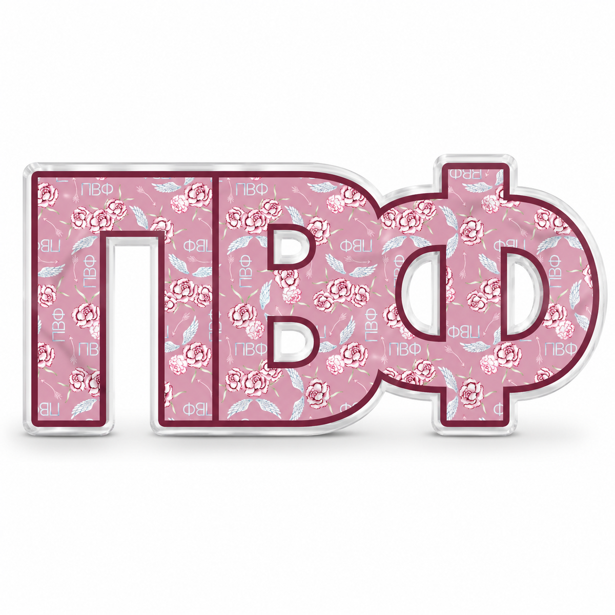 Pi Beta Phi Acrylic Shelf Decor