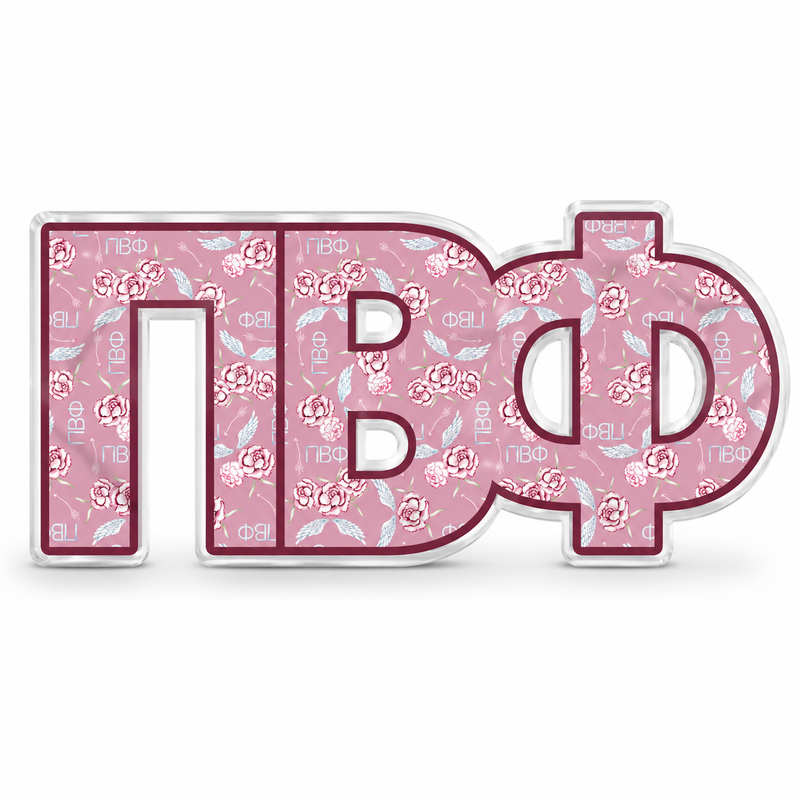 Pi Beta Phi Acrylic Shelf Decor