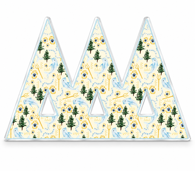 Tri Delta Acrylic Shelf Decor