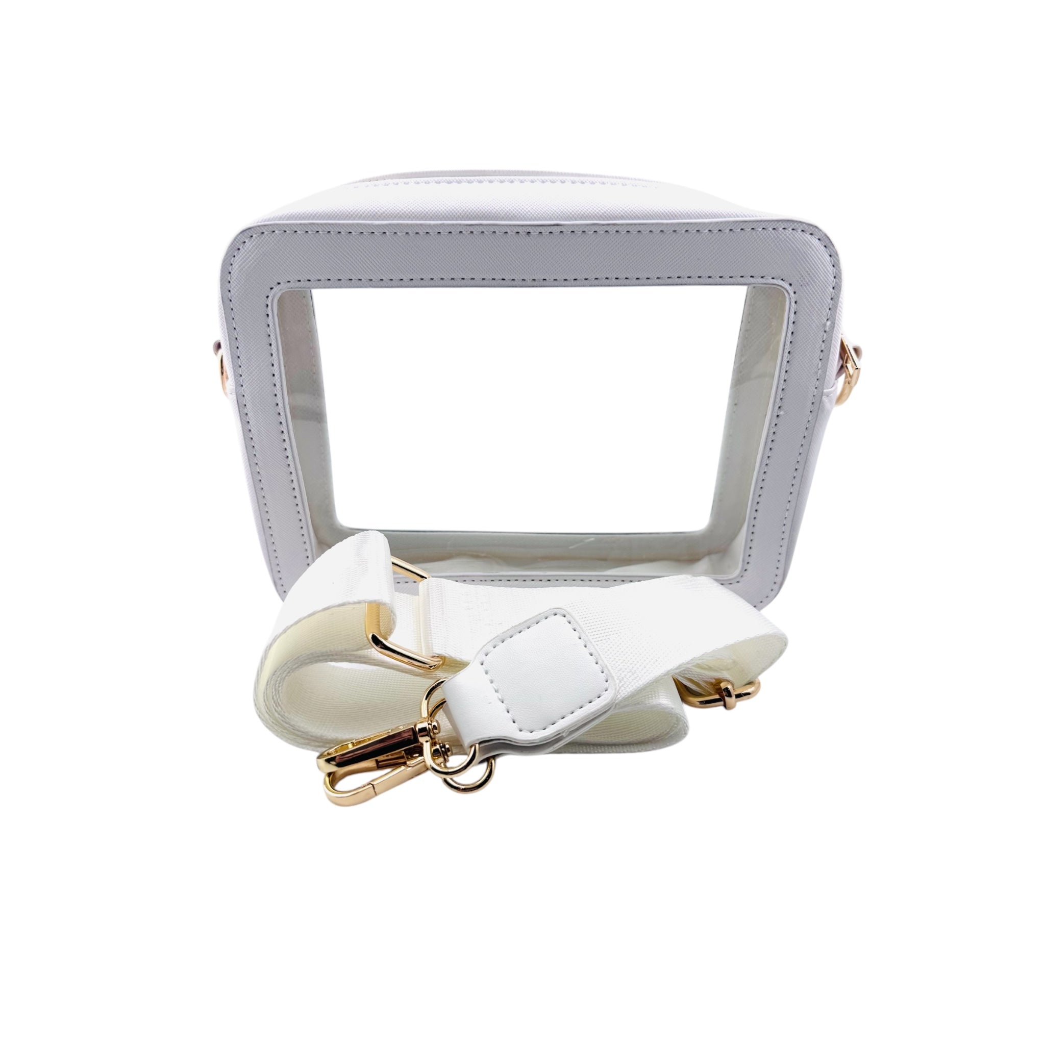 Michelle Clear Crossbody Handbag- Black