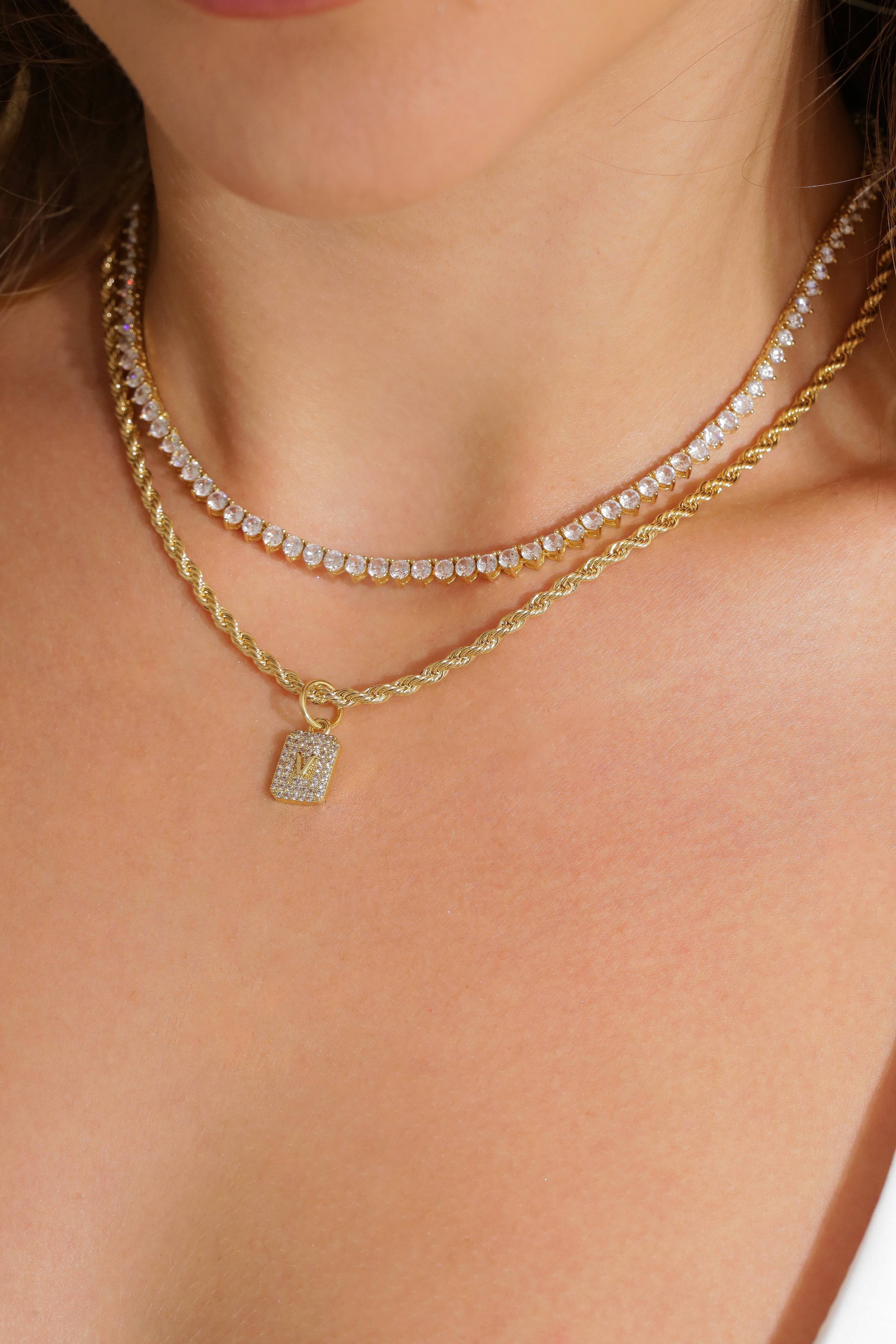 Views & Co. Initial Glam Necklace