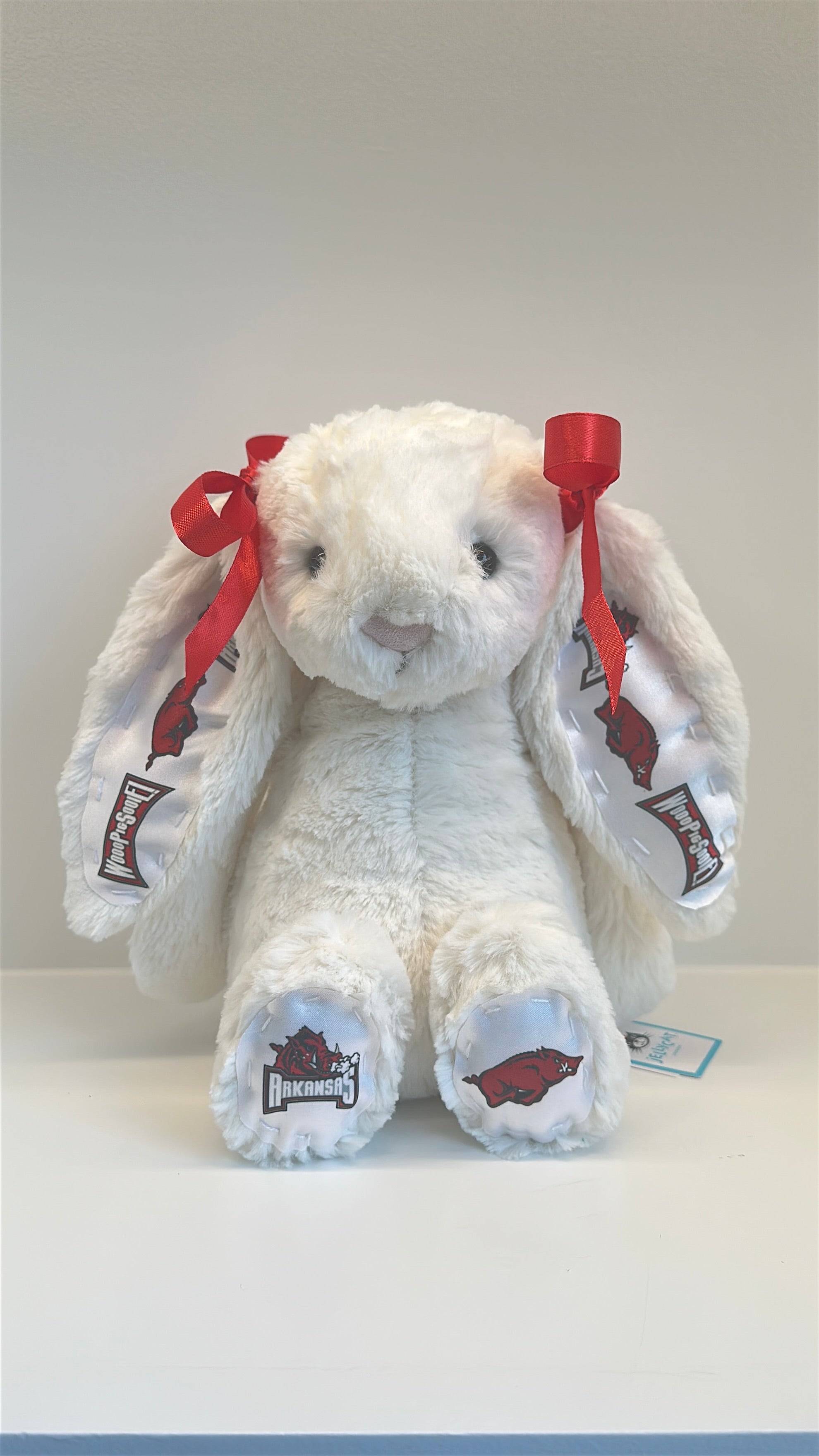 University of Arkansas Custom College Jellycat Bashful Bunny
