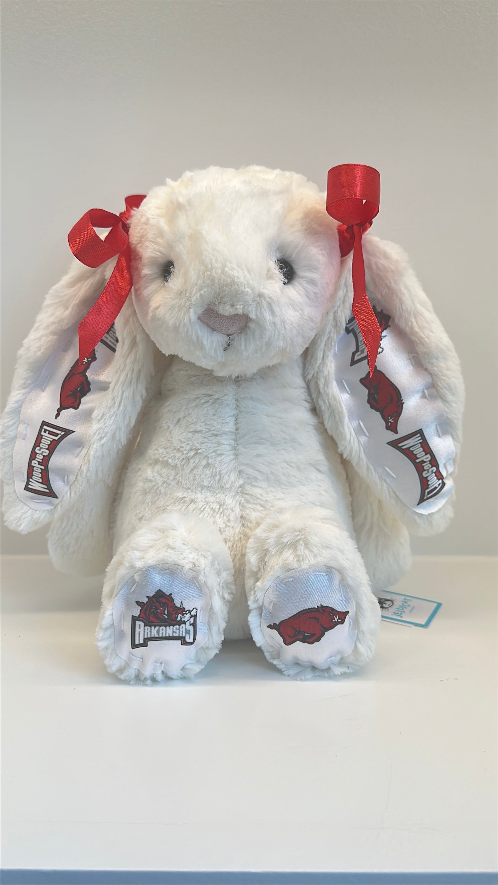 University of Arkansas Custom College Jellycat Bashful Bunny