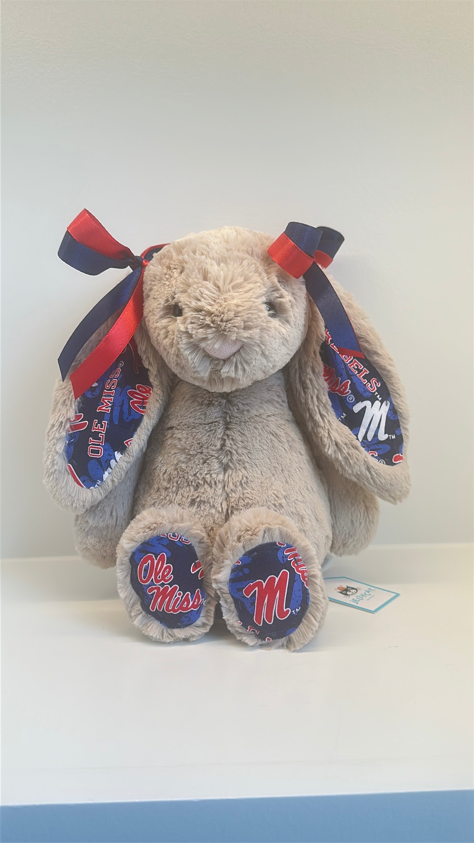 University of Mississippi (Ole Miss) Custom College Jellycat Bashful Bunny