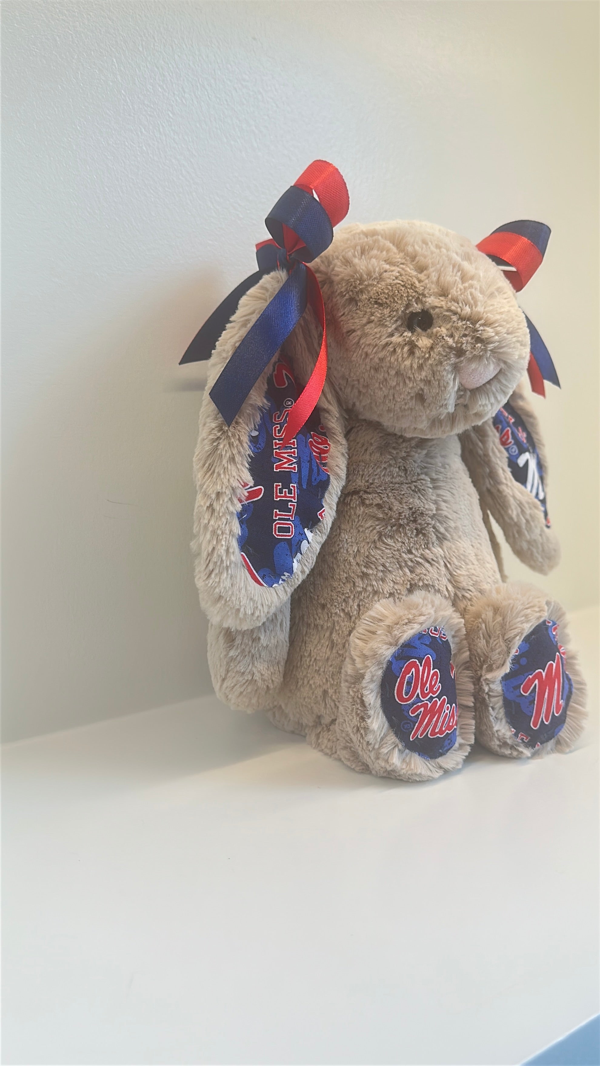 University of Mississippi (Ole Miss) Custom College Jellycat Bashful Bunny