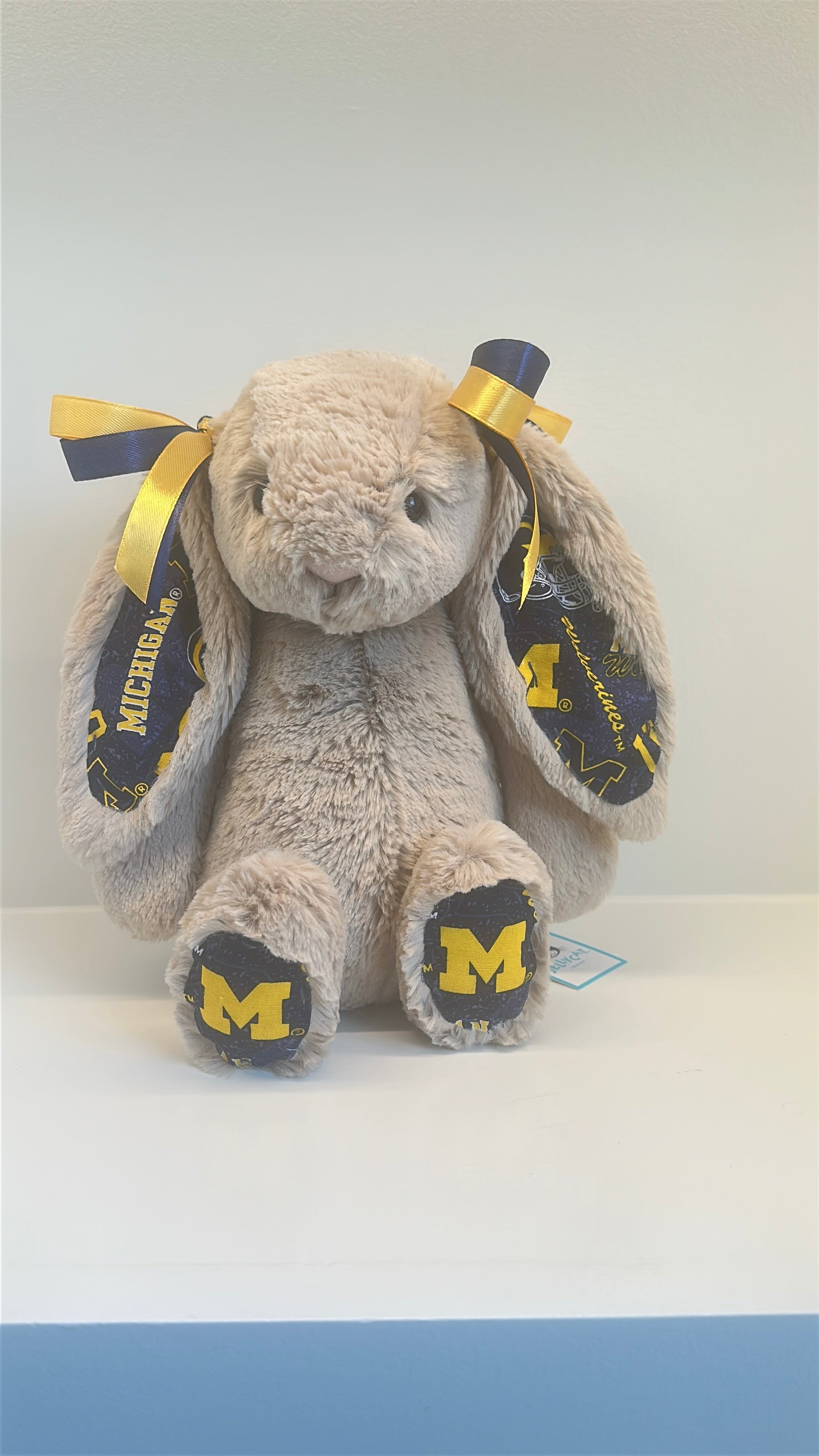University of Michigan Custom College Jellycat Bashful Bunny