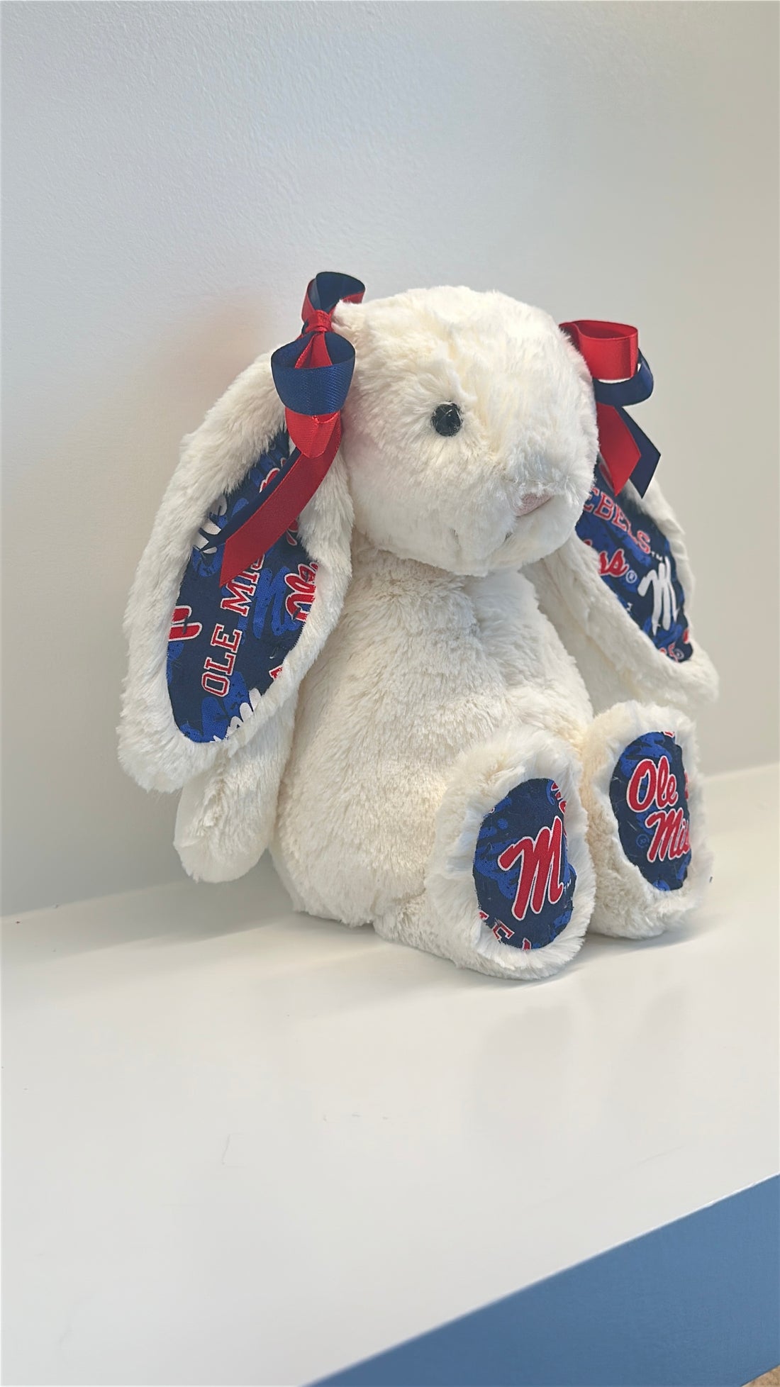 University of Mississippi (Ole Miss) Custom College Jellycat Bashful Bunny