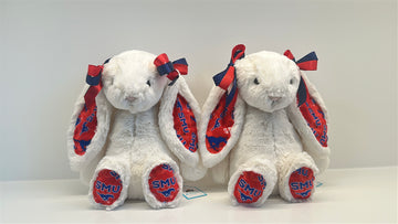 Southern Methodist Custom College Jellycat Bashful Bunny