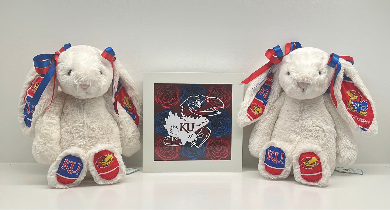 University of Kansas Custom College Jellycat Bashful Bunny