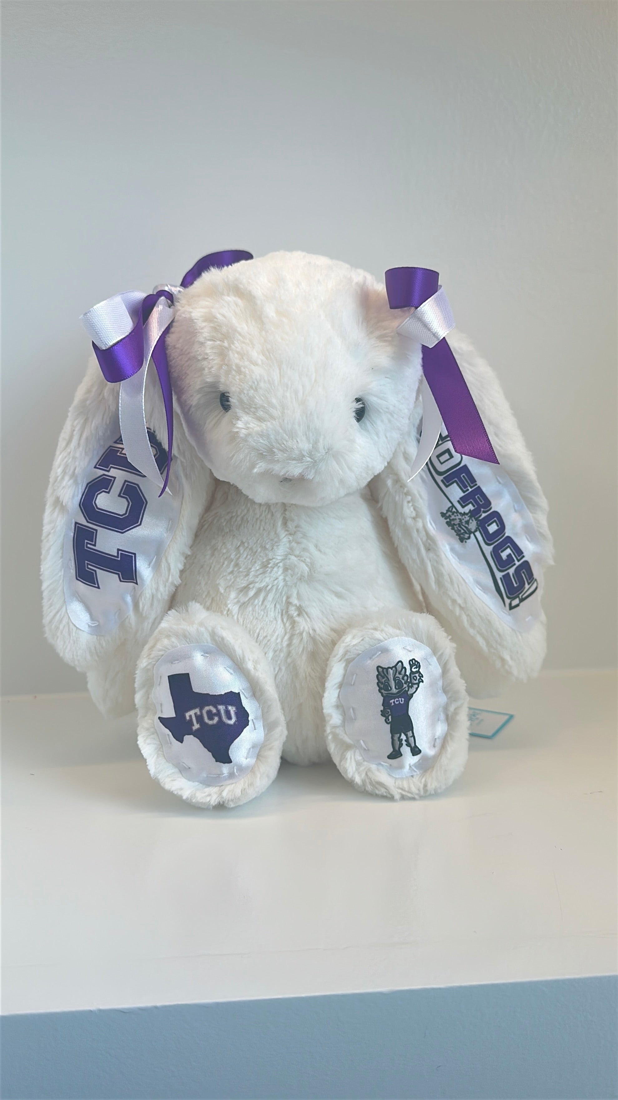 Texas Christian University (TCU) Custom College Jellycat Bashful Bunny