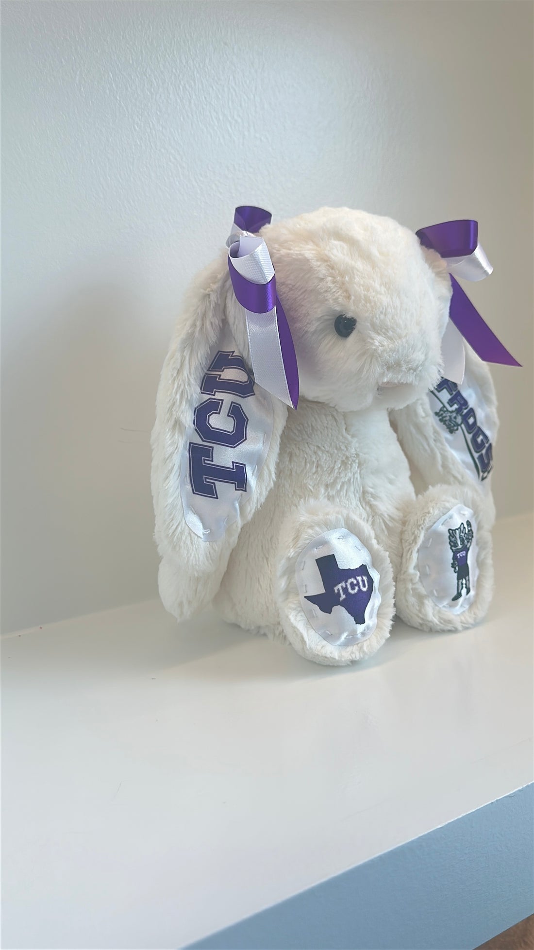 Texas Christian University (TCU) Custom College Jellycat Bashful Bunny