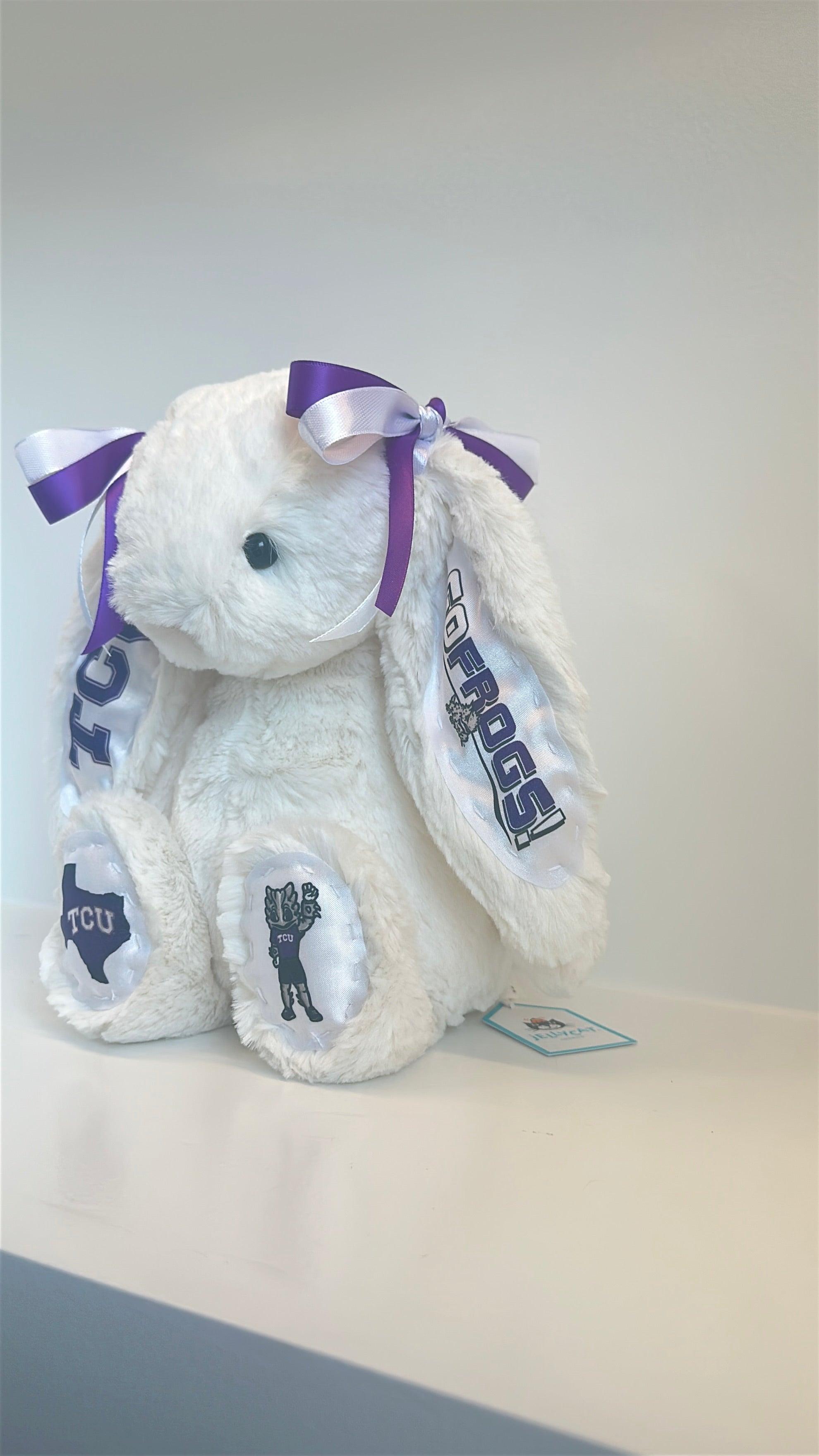 Texas Christian University (TCU) Custom College Jellycat Bashful Bunny