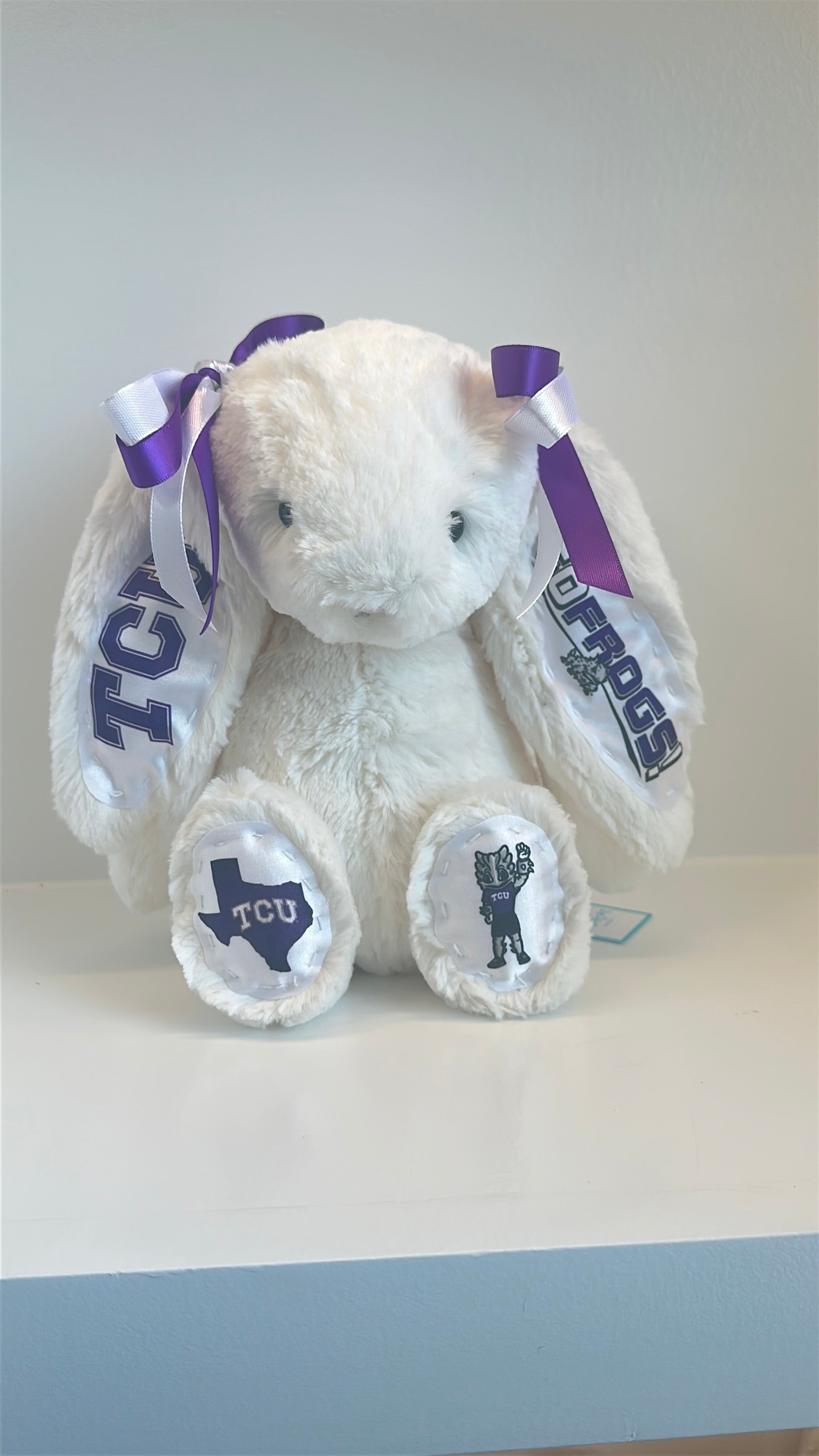 Texas Christian University (TCU) Custom College Jellycat Bashful Bunny