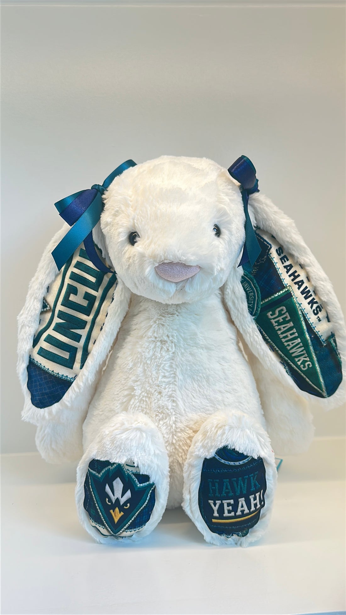 University of North Carolina Wilmington (UNCW) Custom College Jellycat Bashful Bunny