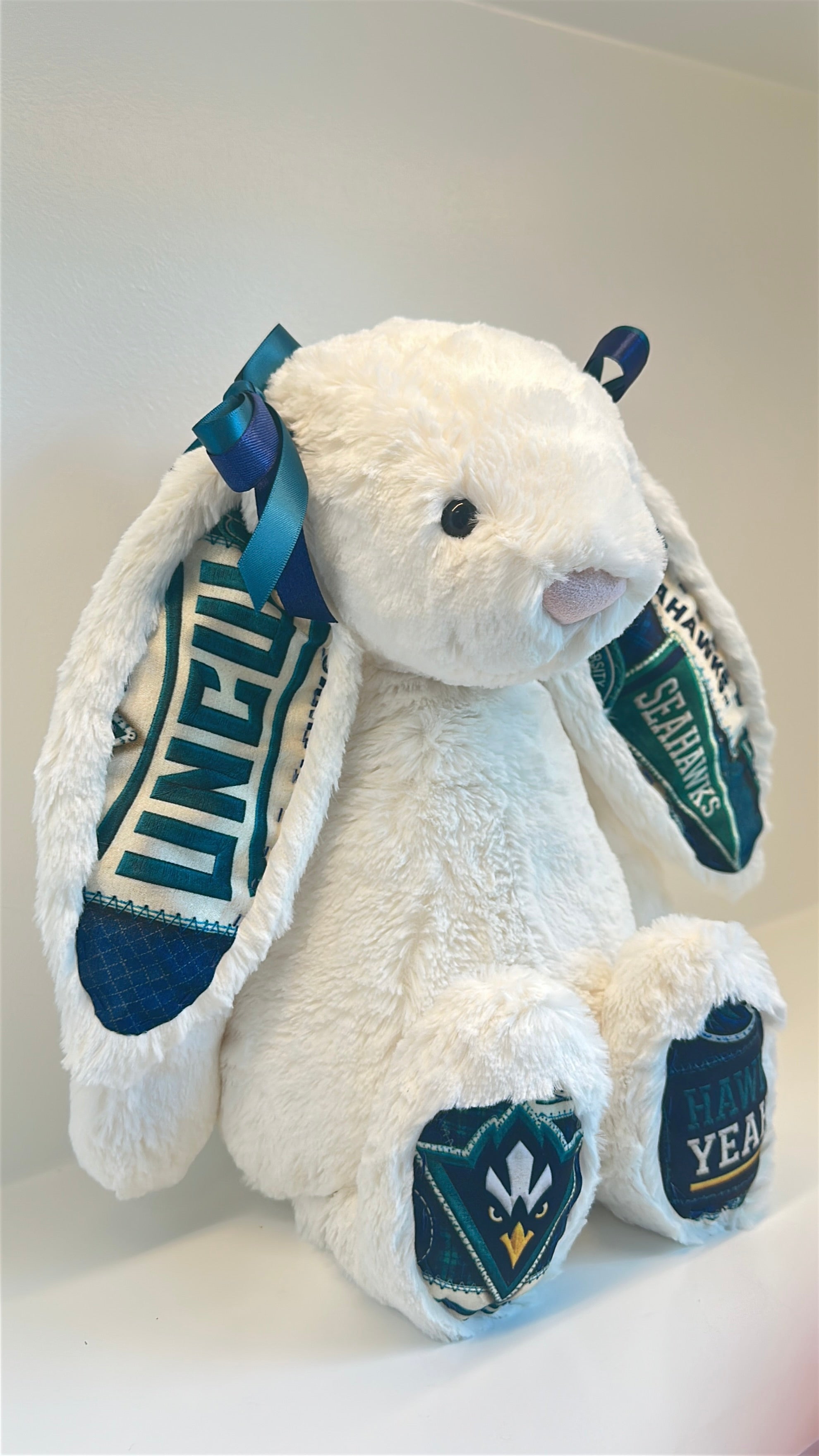 University of North Carolina Wilmington (UNCW) Custom College Jellycat Bashful Bunny