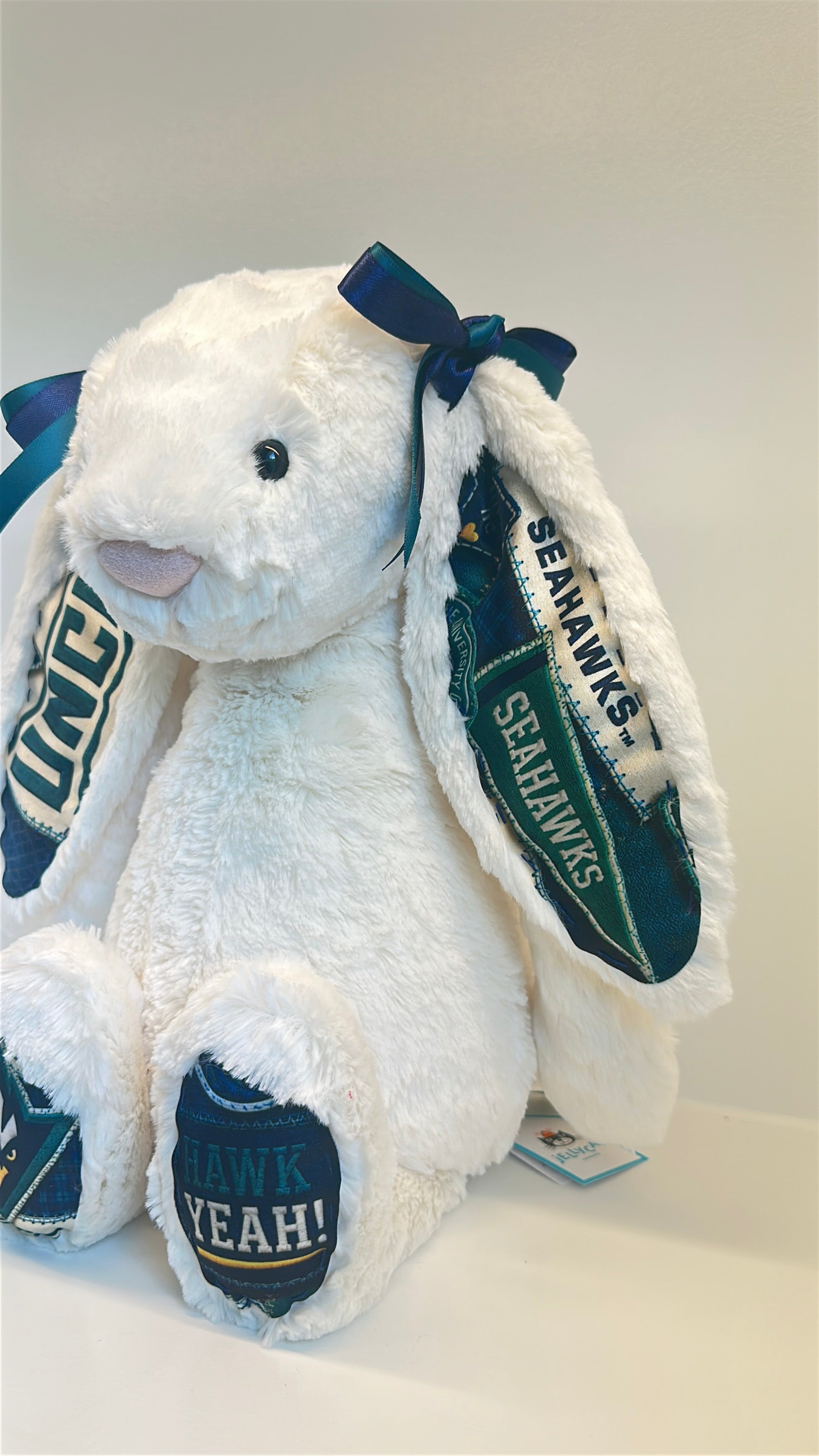 University of North Carolina Wilmington (UNCW) Custom College Jellycat Bashful Bunny