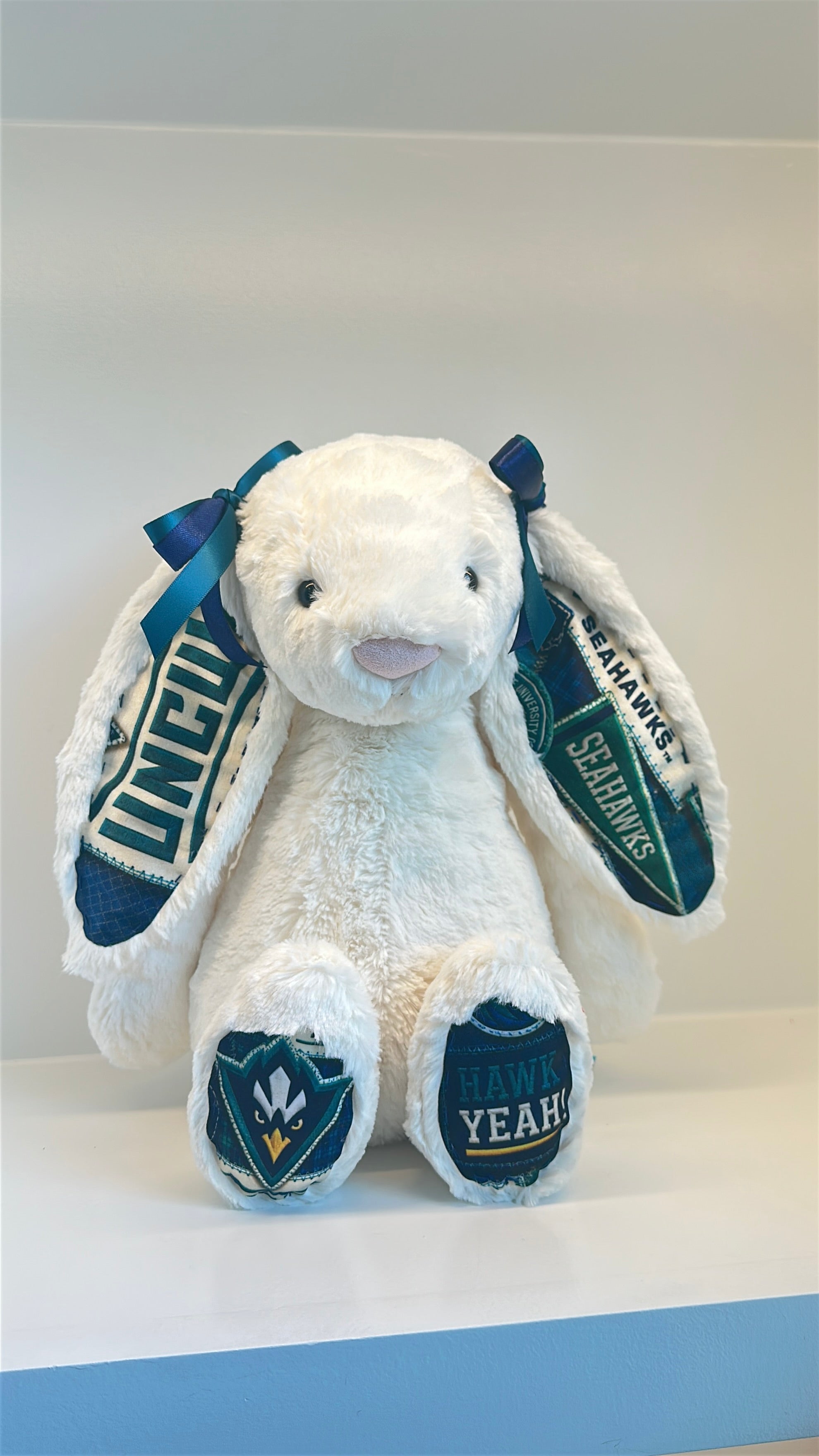 University of North Carolina Wilmington (UNCW) Custom College Jellycat Bashful Bunny