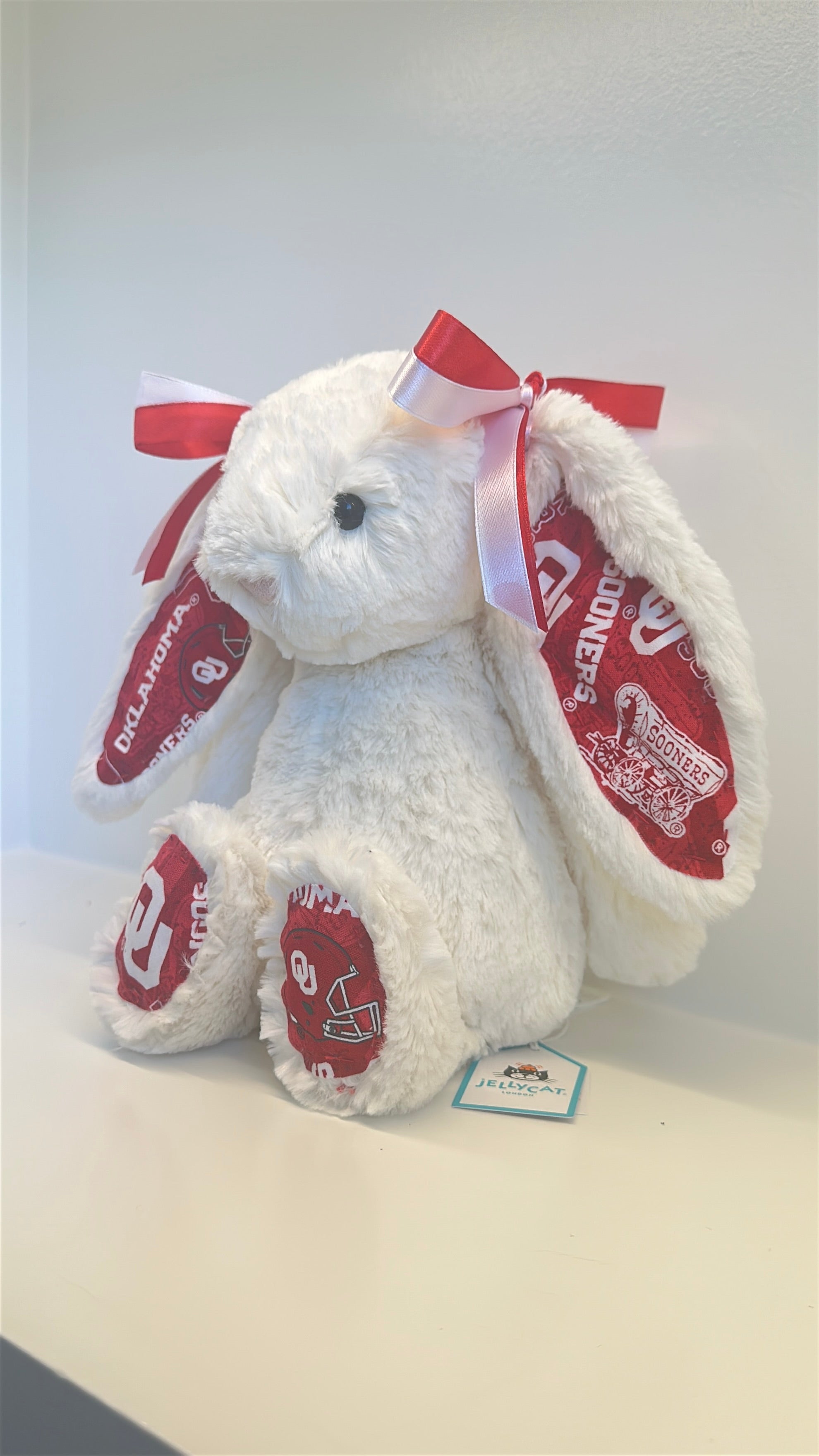 Oklahoma University Custom College Jellycat Bashful Bunny