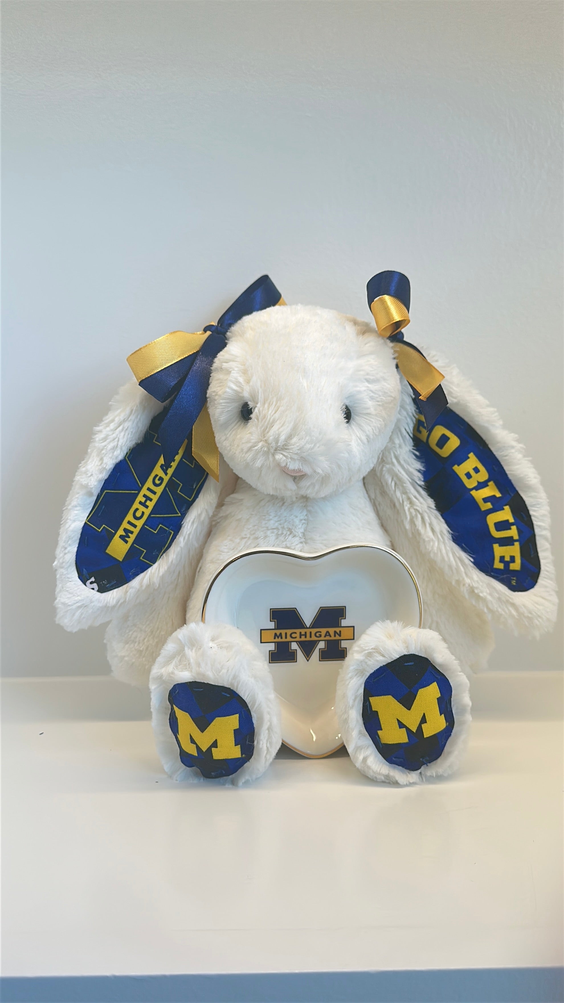 University of Michigan Custom College Jellycat Bashful Bunny