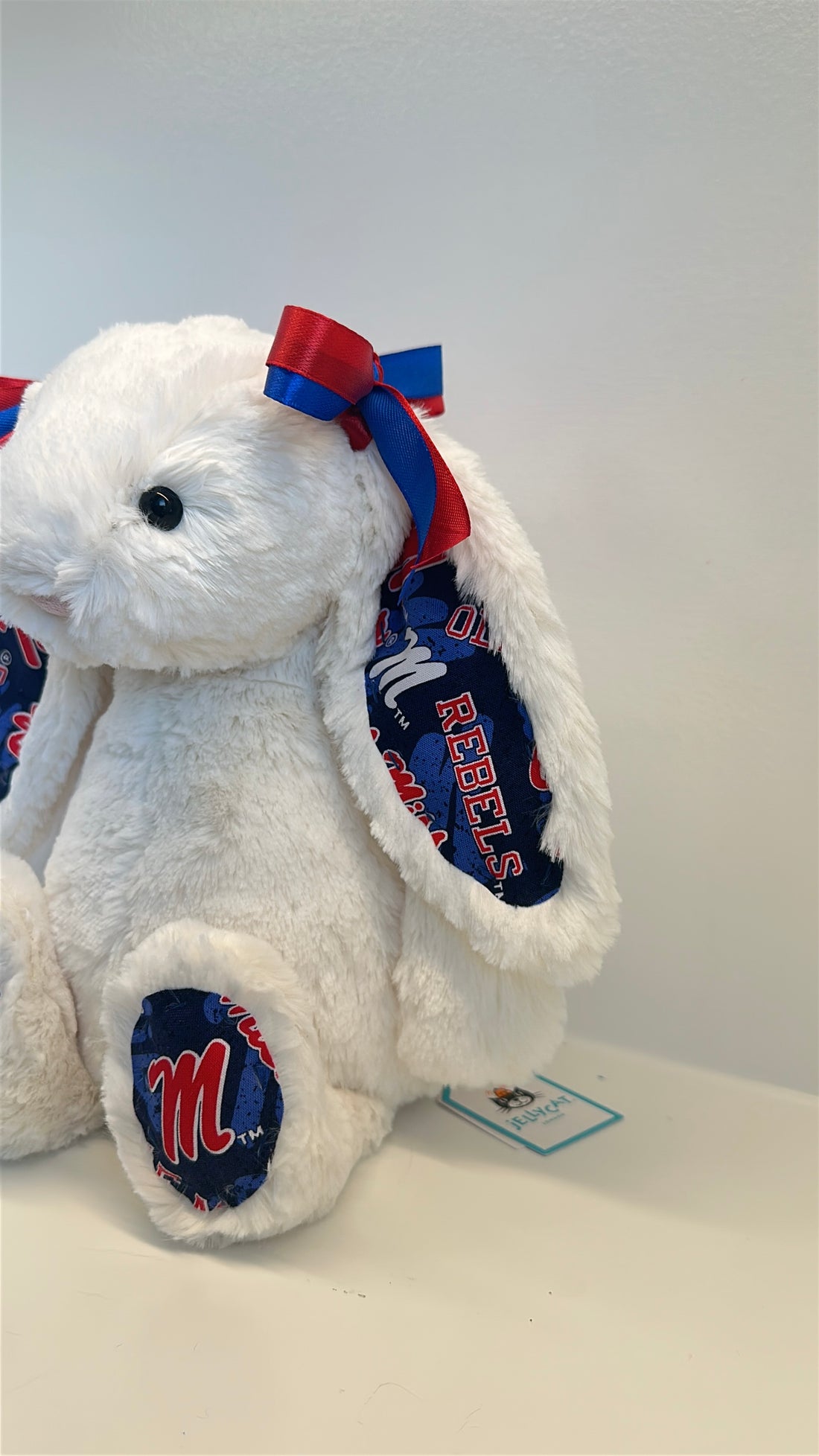 Ole Miss (University of Mississippi) Custom College Jellycat Bashful Bunny
