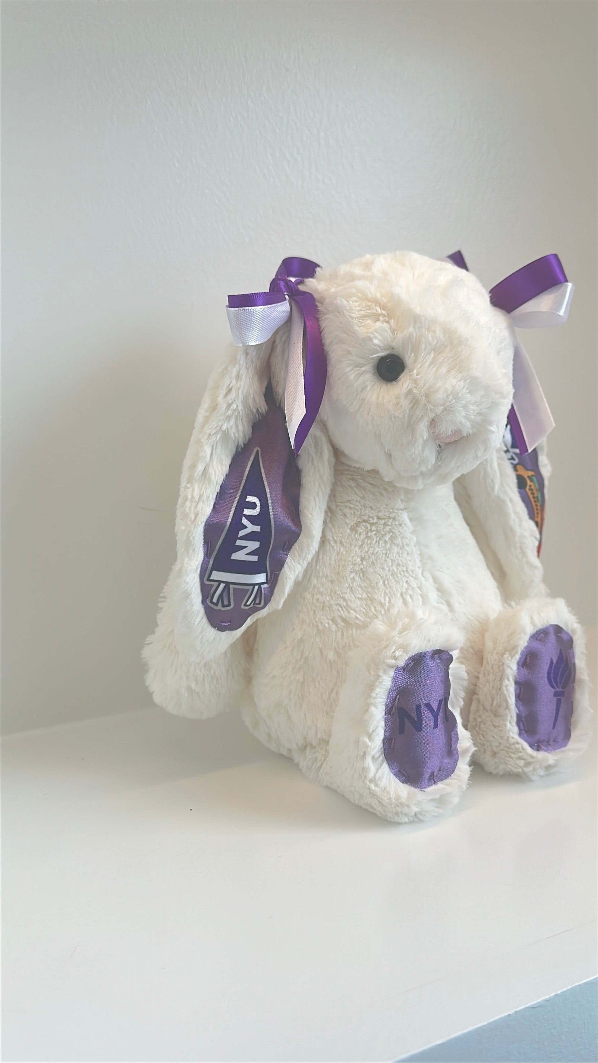 New York University (NYU) Custom College Jellycat Bashful Bunny