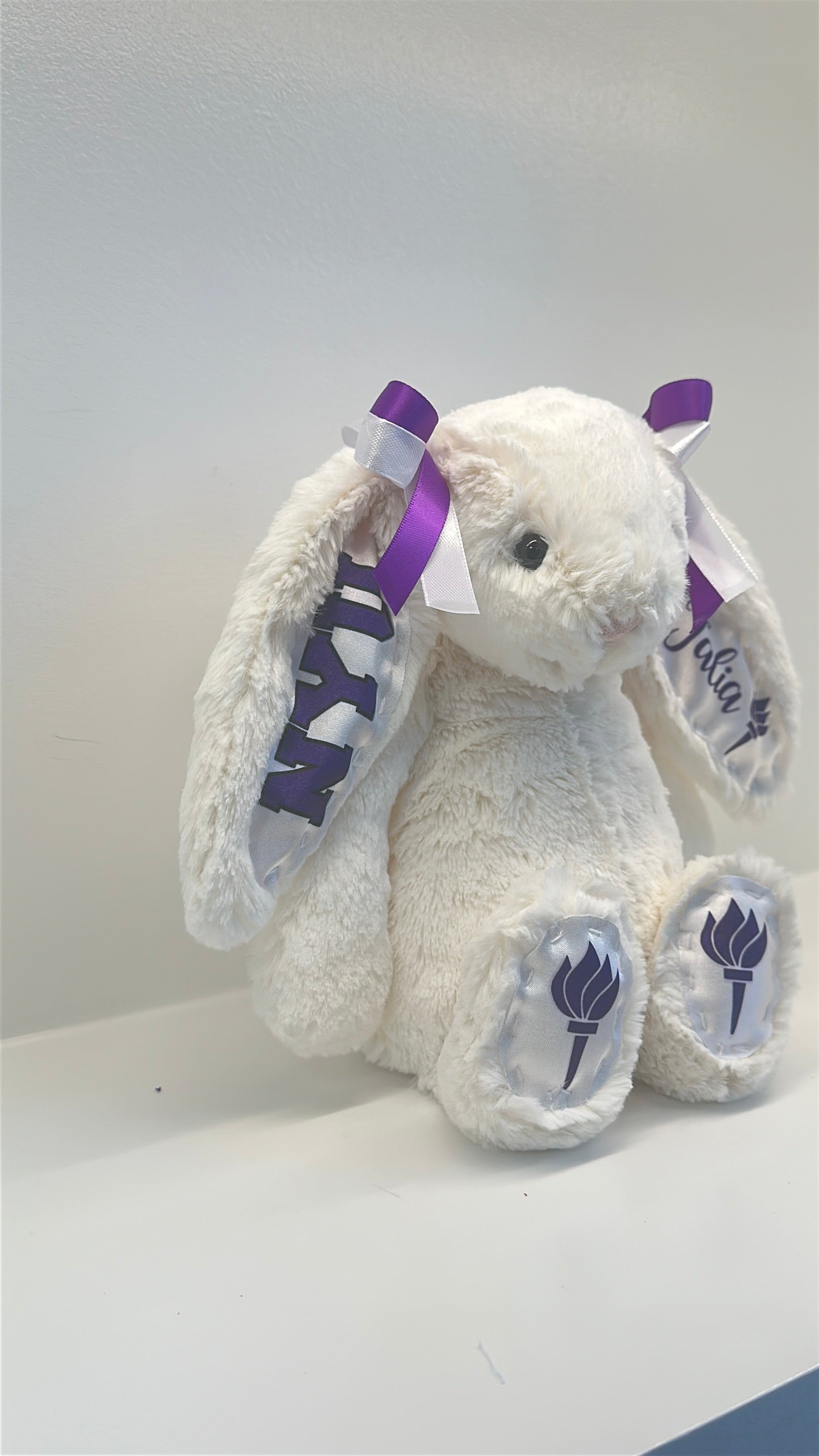 New York University (NYU) Custom College Jellycat Bashful Bunny