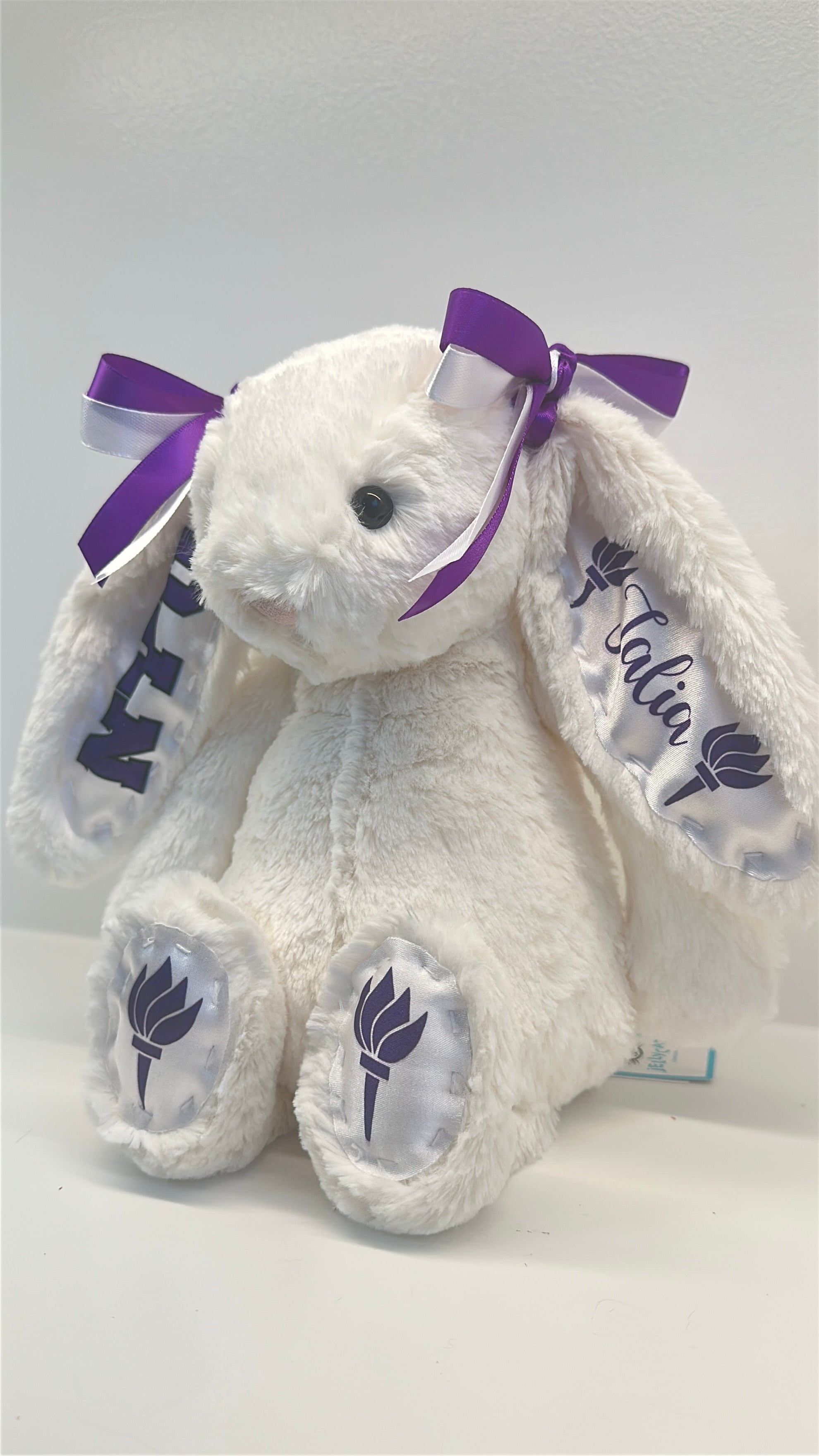 New York University (NYU) Custom College Jellycat Bashful Bunny
