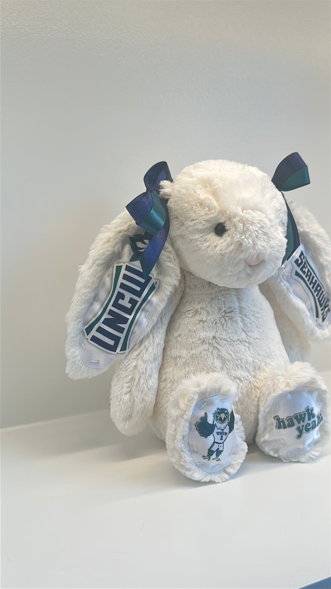 University of North Carolina Wilmington (UNCW) Custom College Jellycat Bashful Bunny