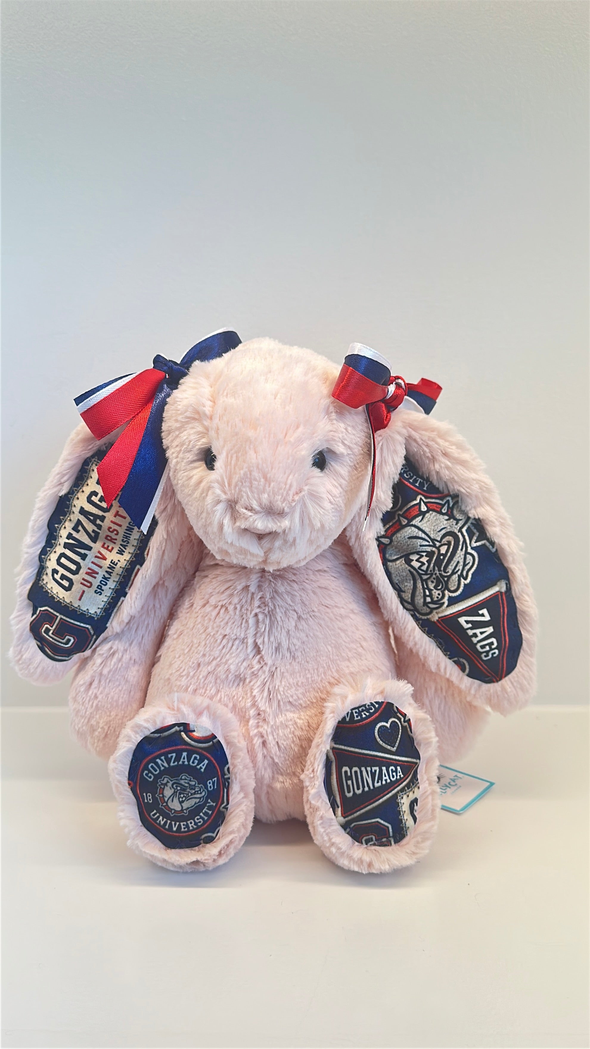 Gonzaga Fully Custom College Jellycat Bunny
