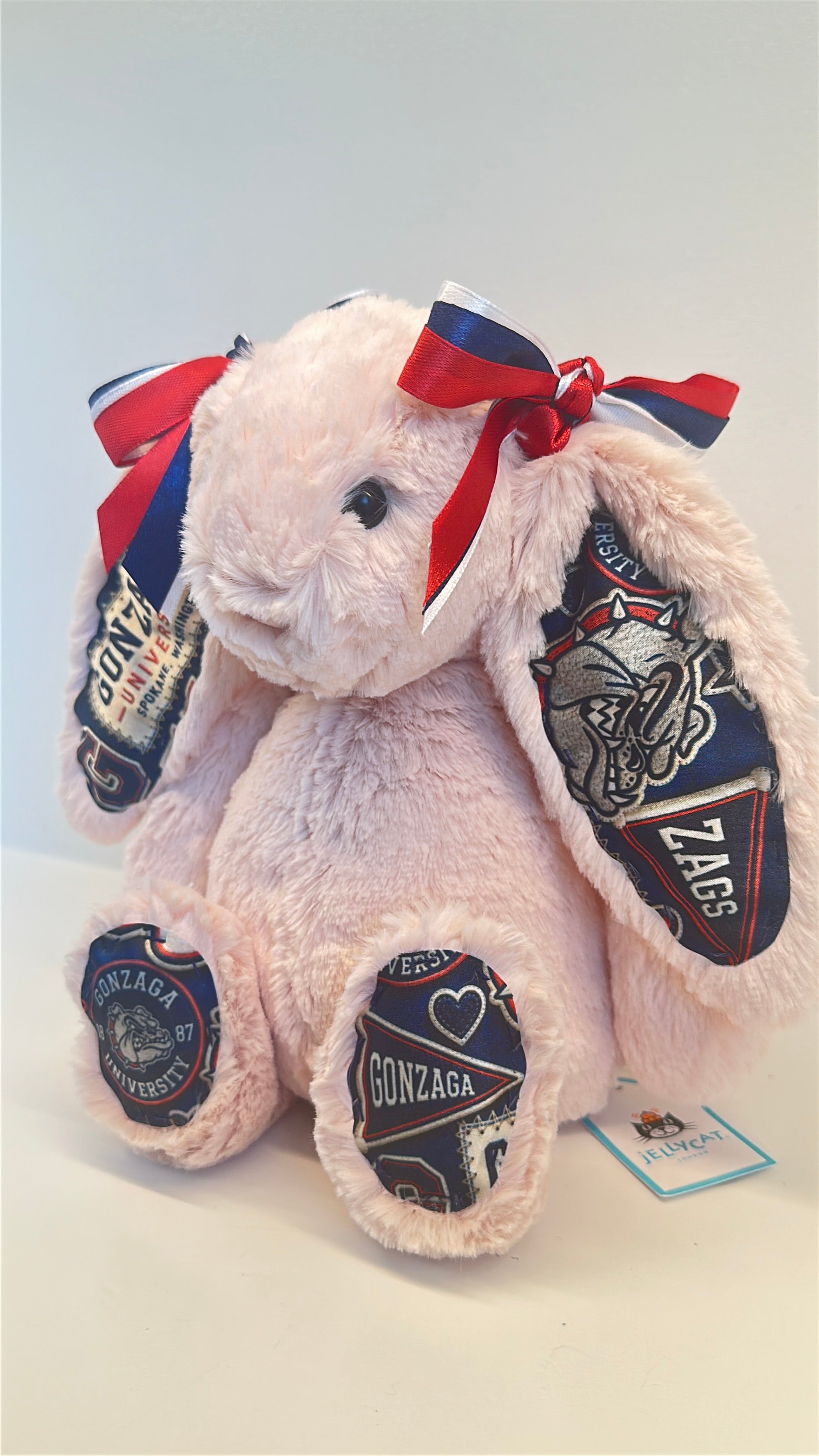 Gonzaga Fully Custom College Jellycat Bunny