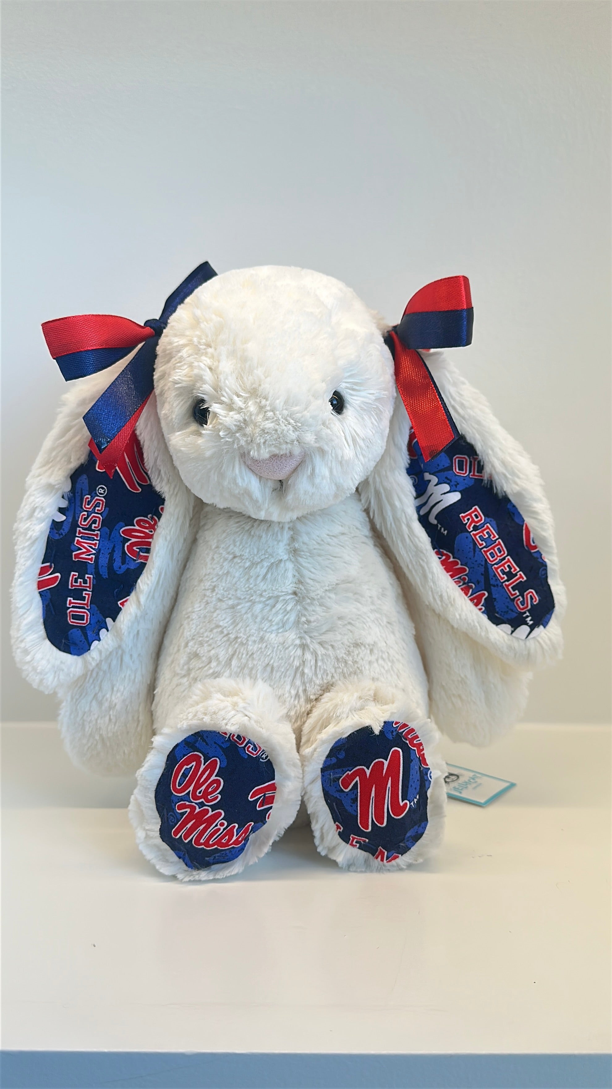 University of Mississippi (Ole Miss) Custom College Jellycat Bashful Bunny