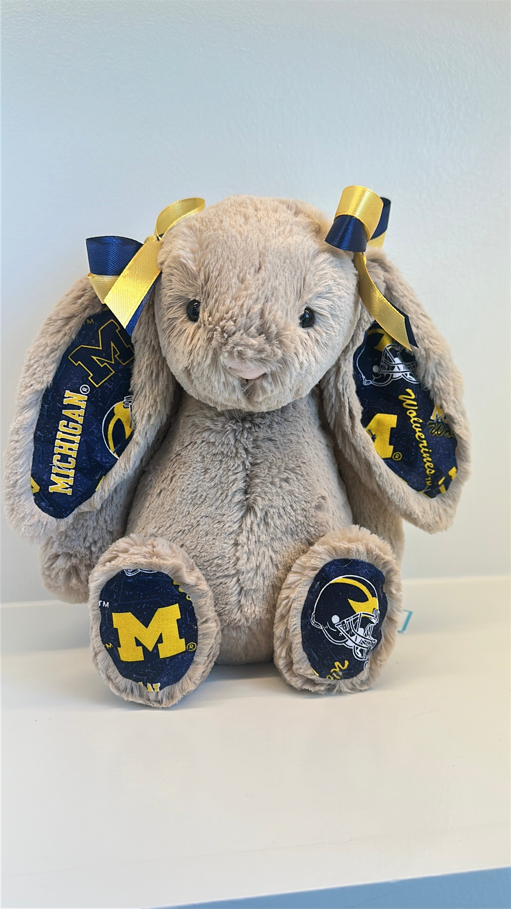 University of Michigan Custom College Jellycat Bashful Bunny