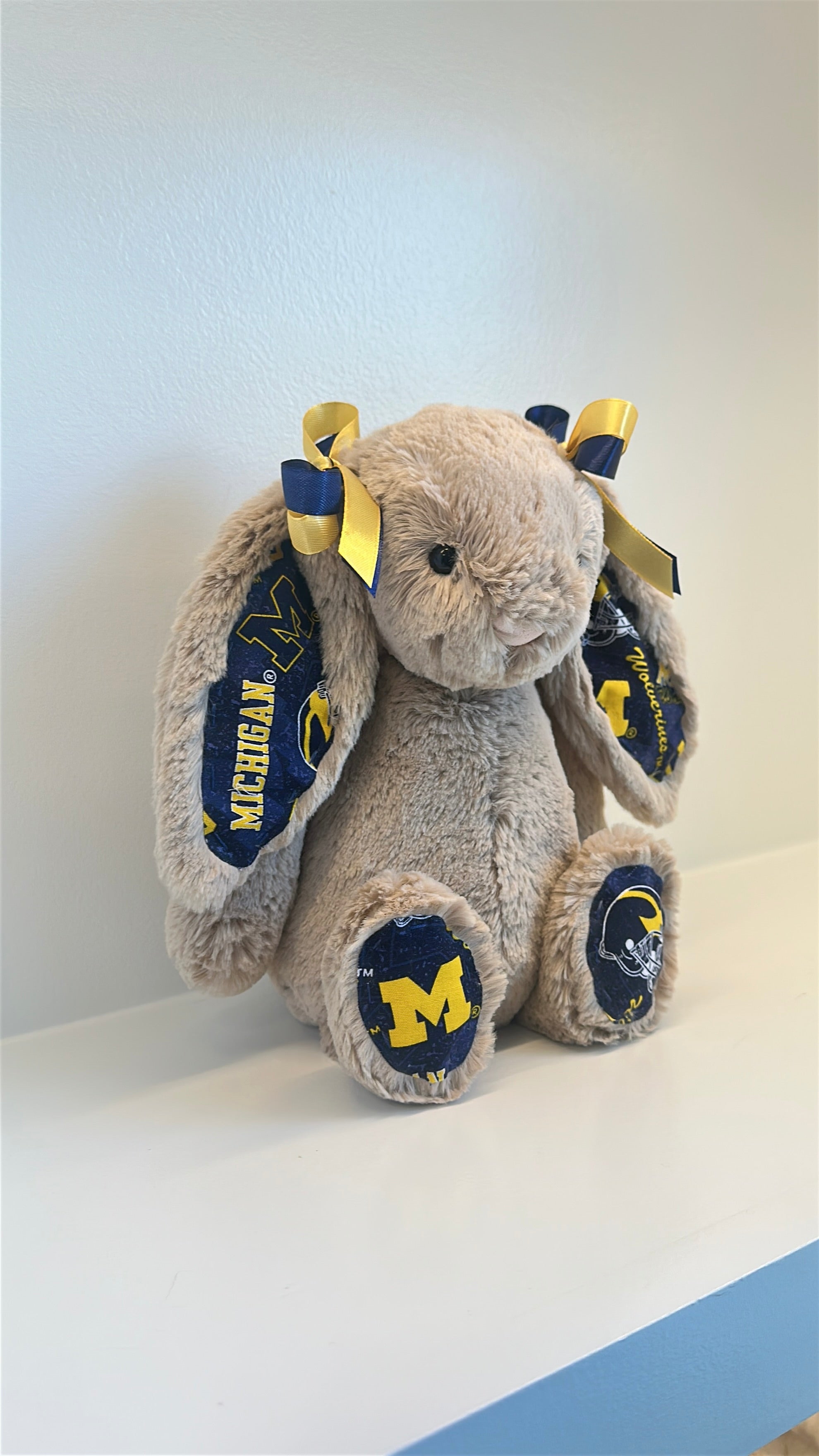 University of Michigan Custom College Jellycat Bashful Bunny