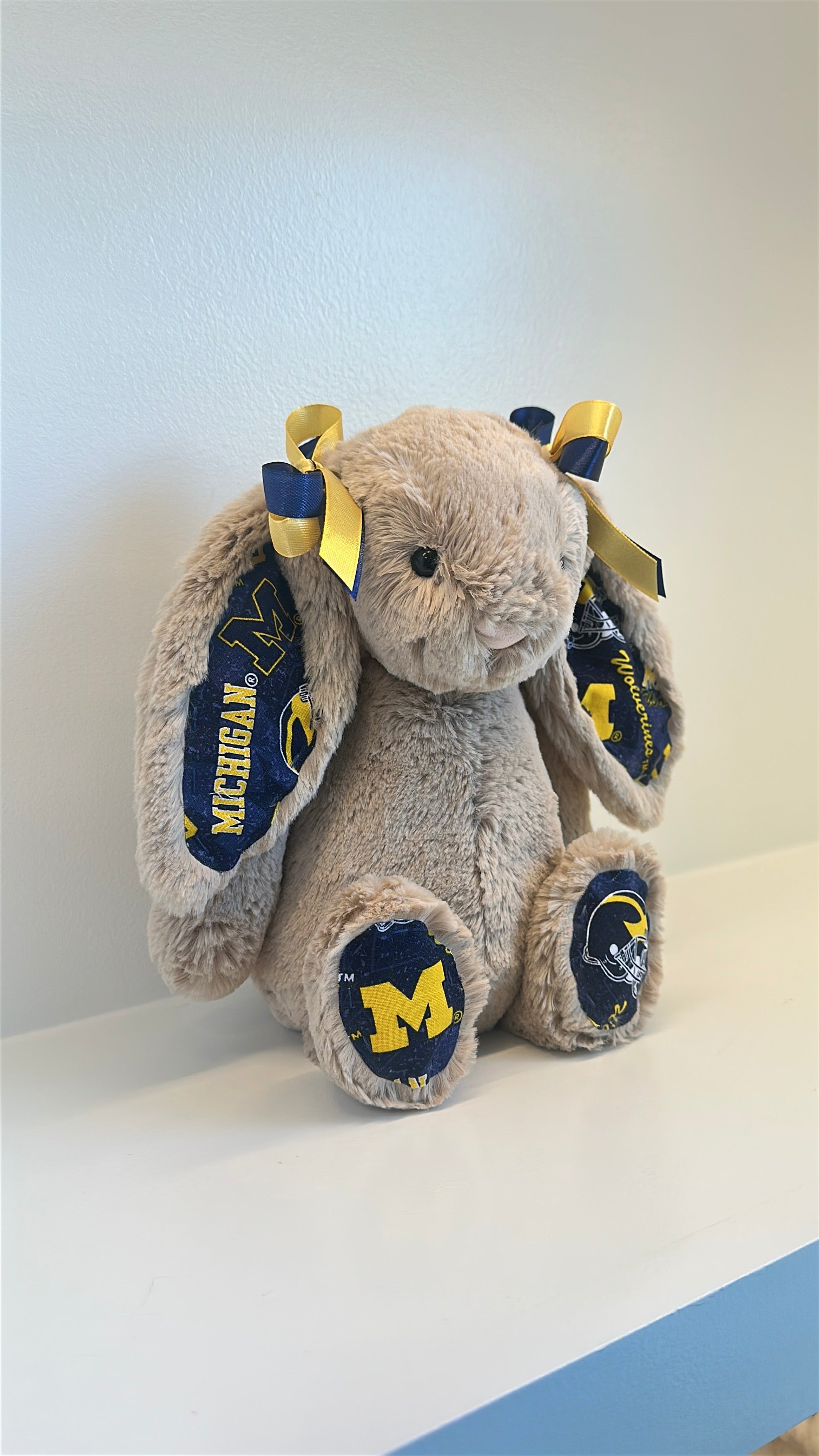 University of Michigan Custom College Jellycat Bashful Bunny