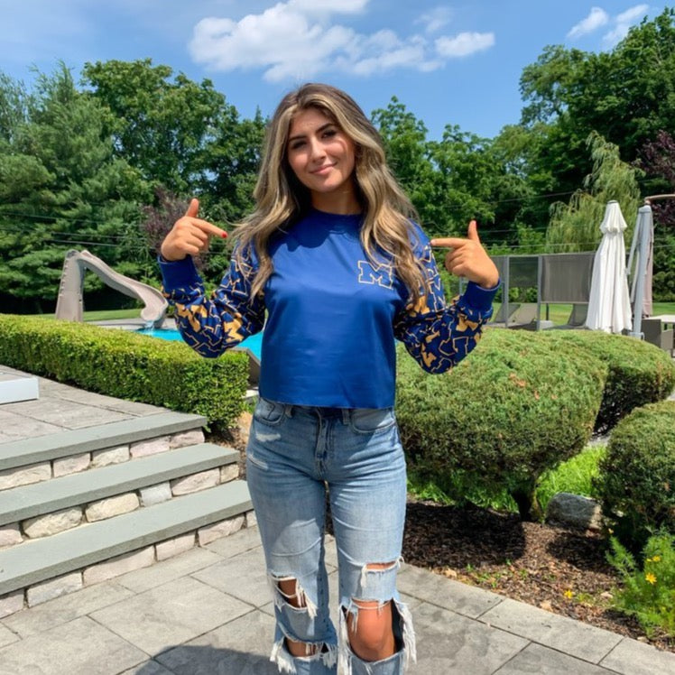 University of Michigan Pattern Crewneck