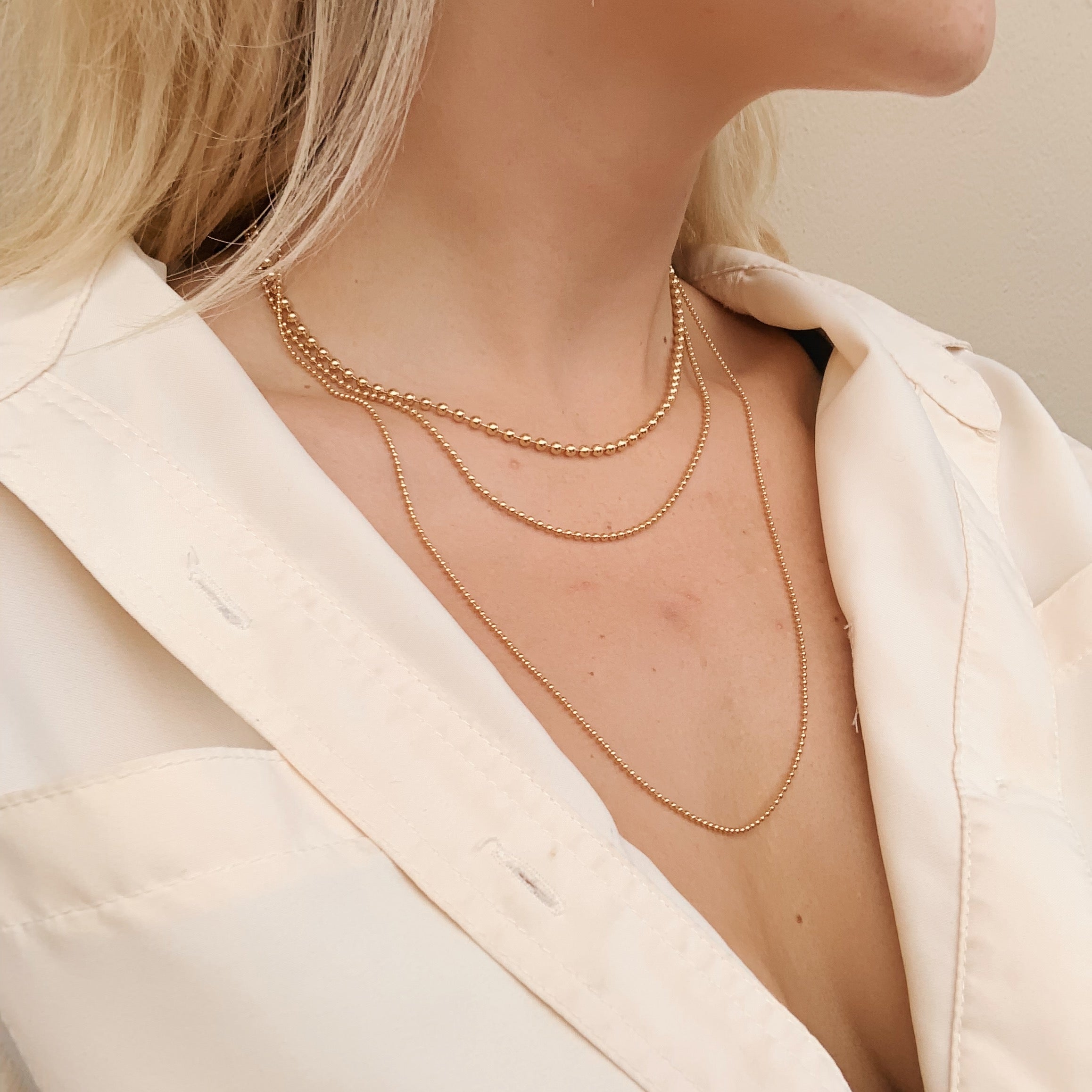 Military Chain Necklace Set