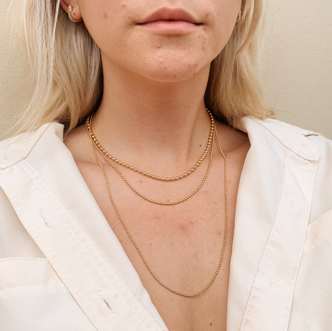 Military Chain Necklace Set