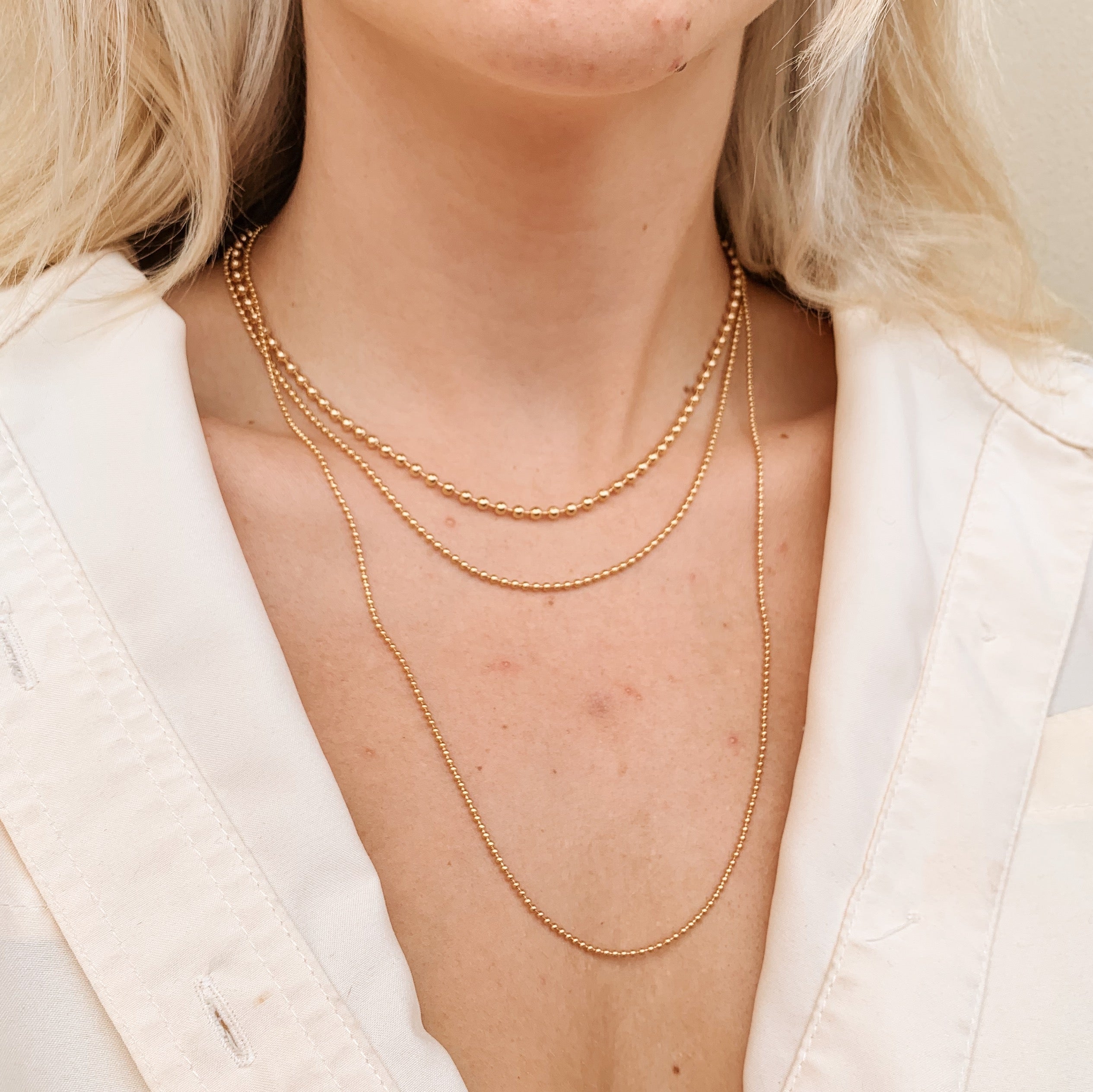 Military Chain Necklace Set