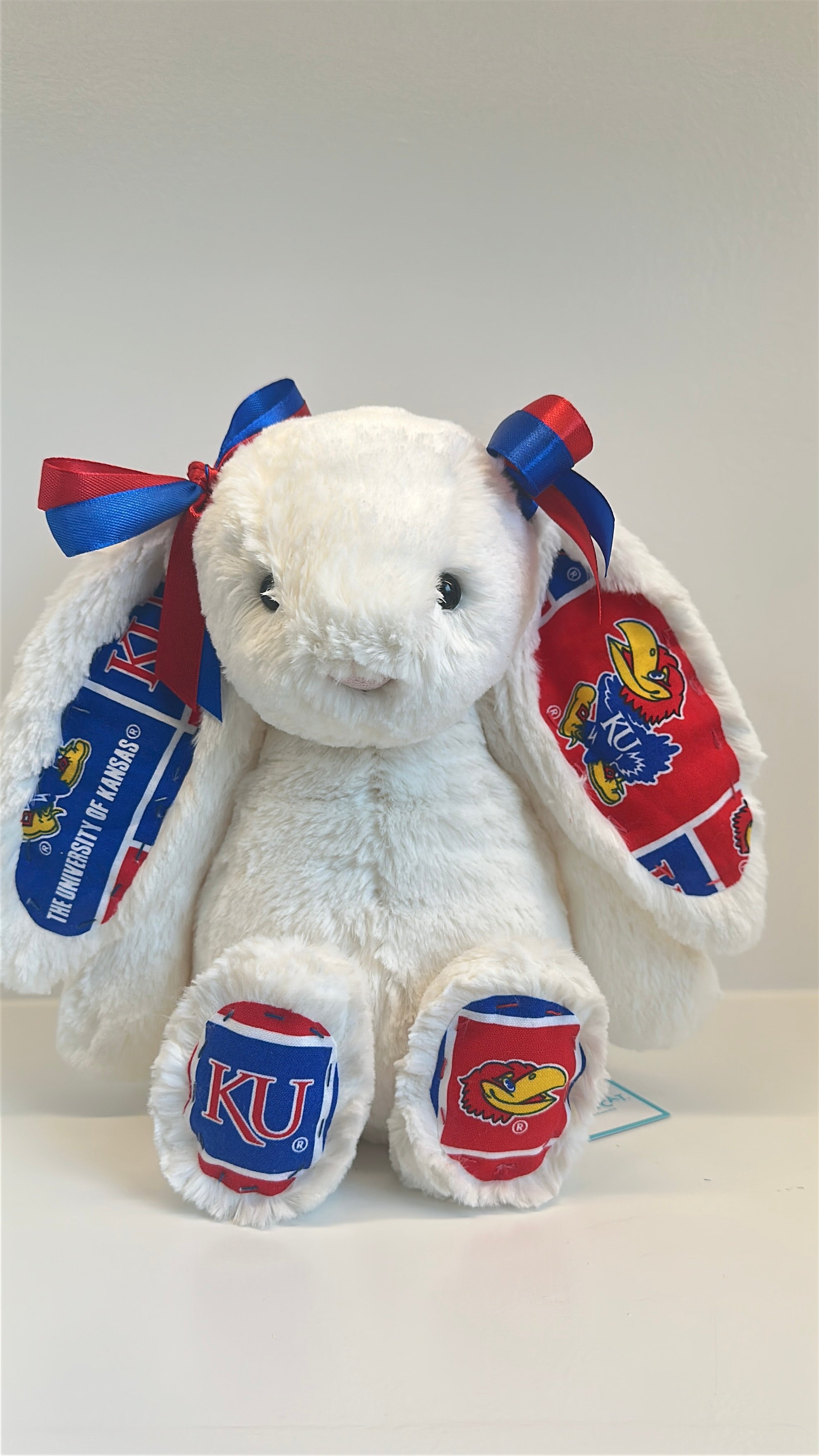 University of Kansas Custom College Jellycat Bashful Bunny – 4U