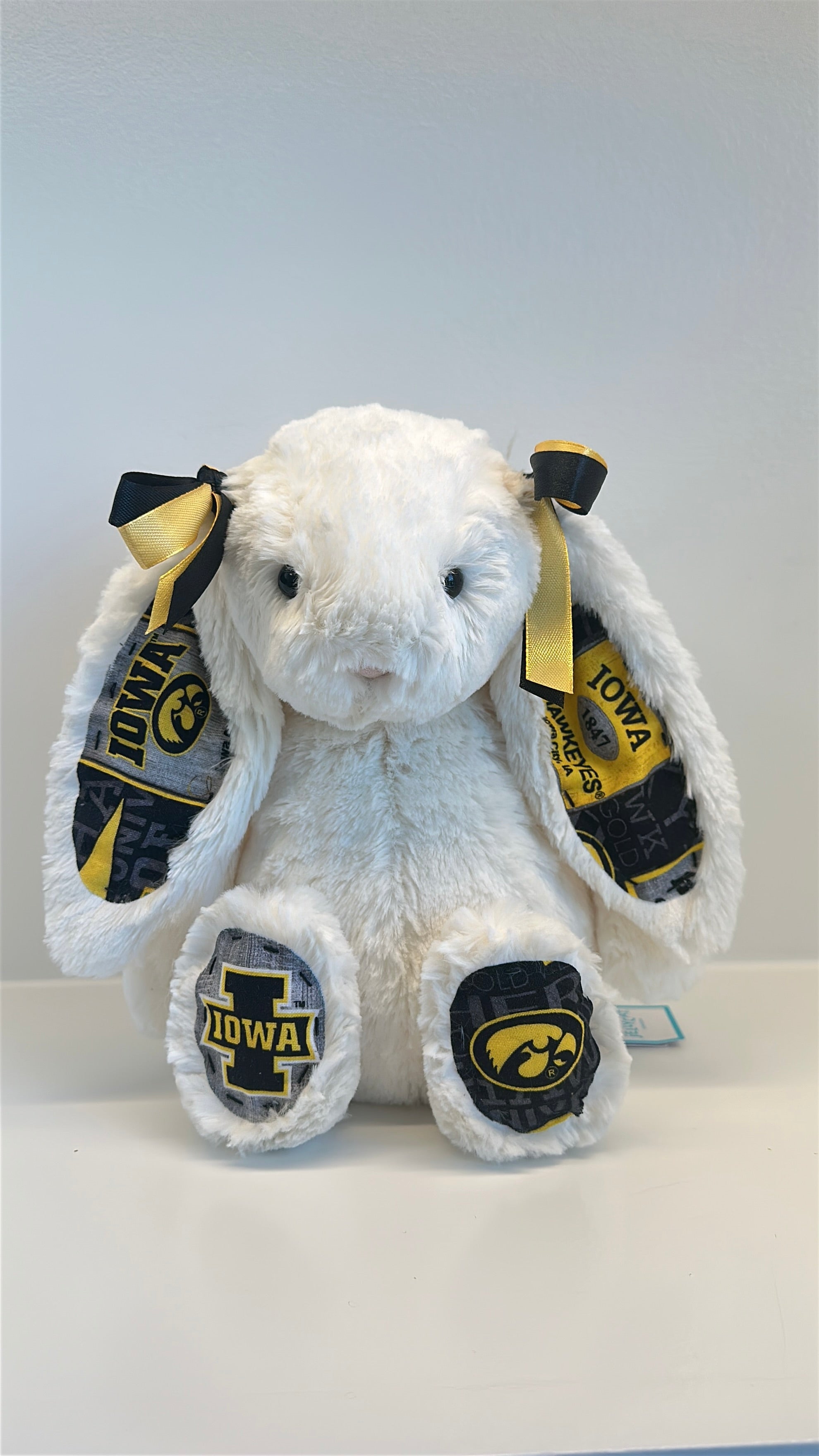 University of Iowa Custom College Jellycat Bashful Bunny – 4U Dezigns