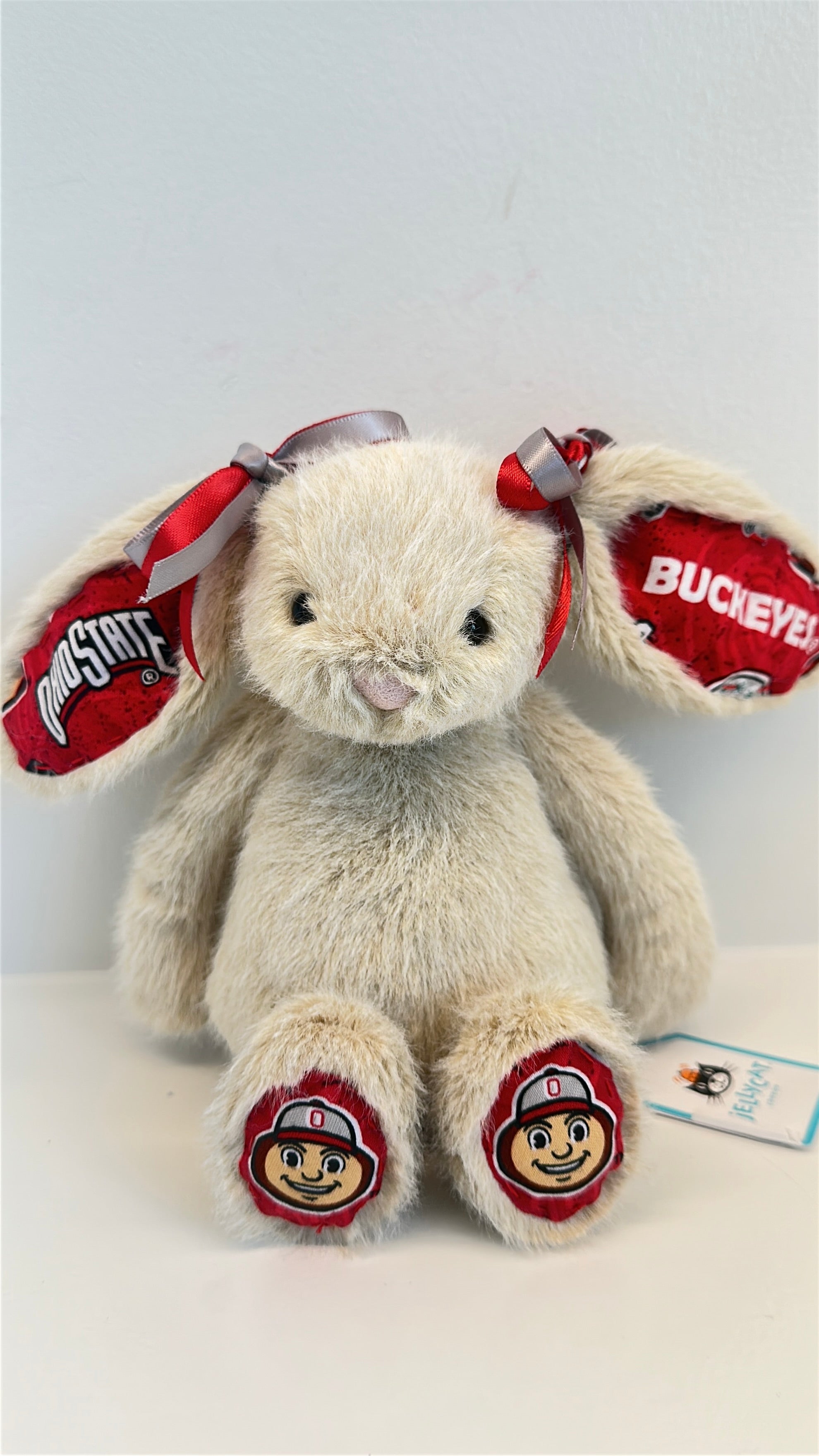 Ohio State University (OSU)  Custom College Jellycat Bashful Bunny