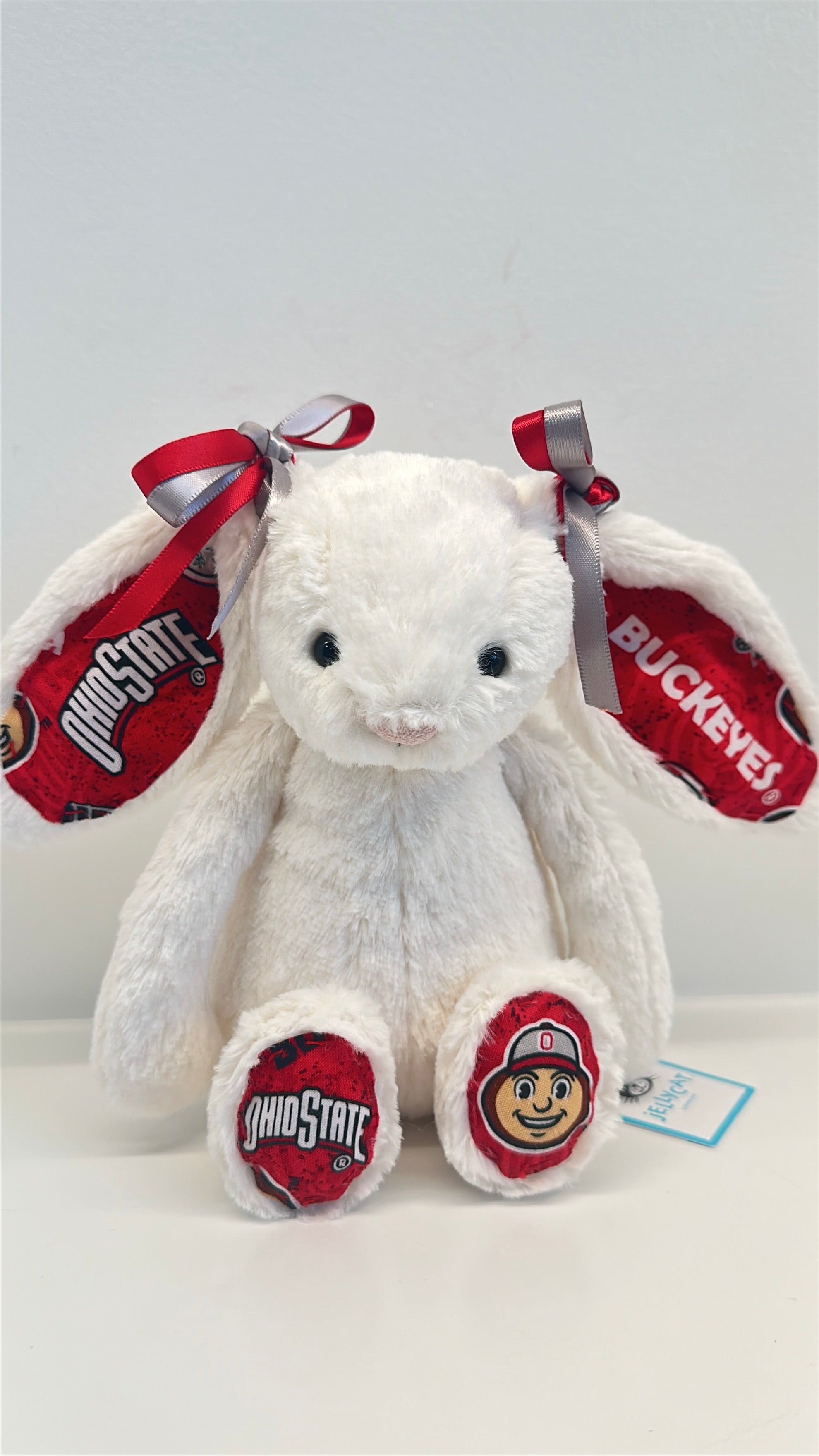 Ohio State University (OSU)  Custom College Jellycat Bashful Bunny