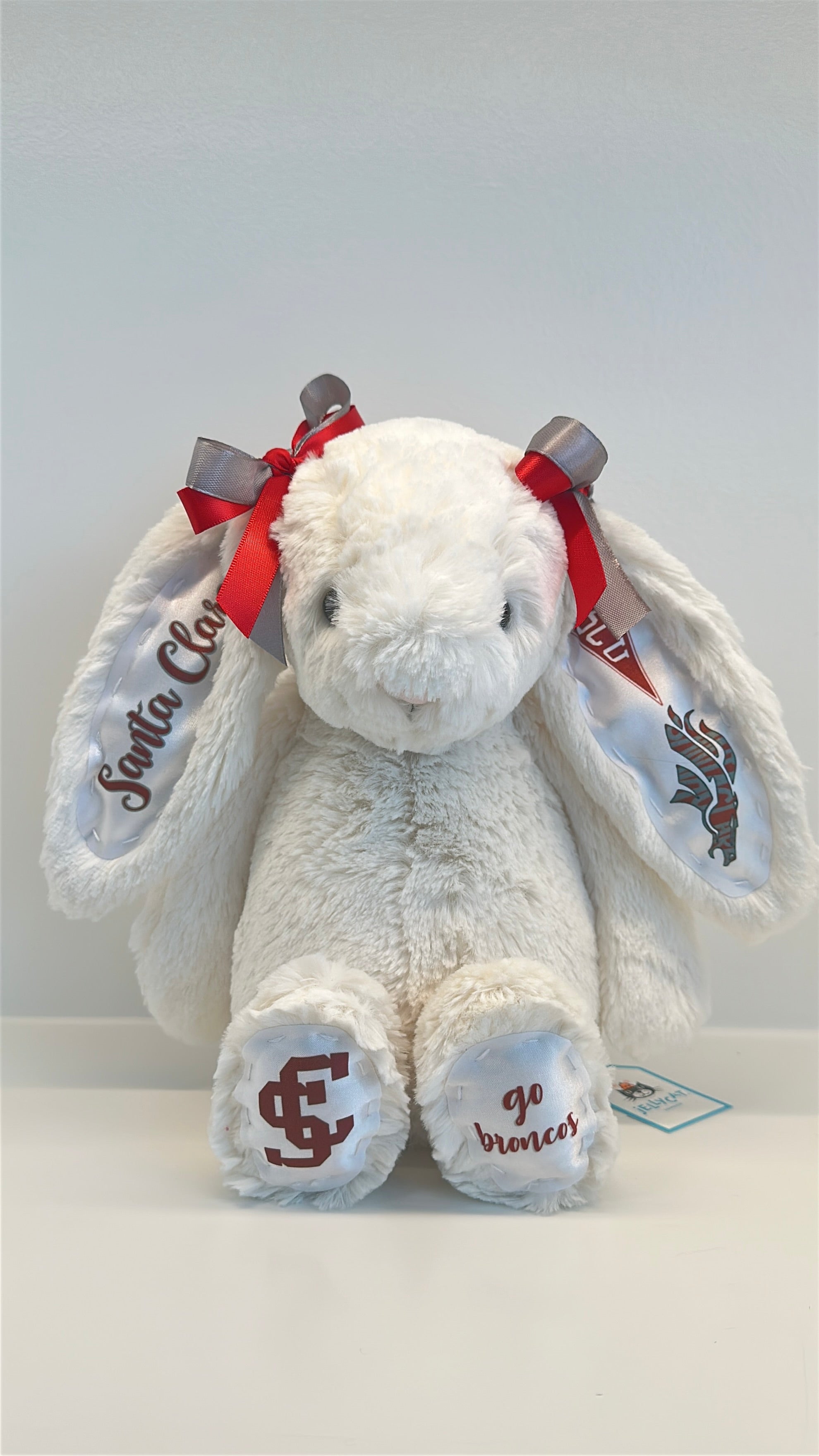 Santa Clara University Fully Custom College Jellycat Bunny