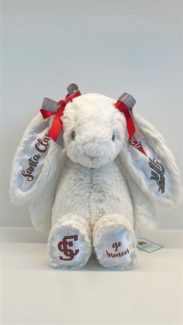 Santa Clara University Fully Custom College Jellycat Bunny