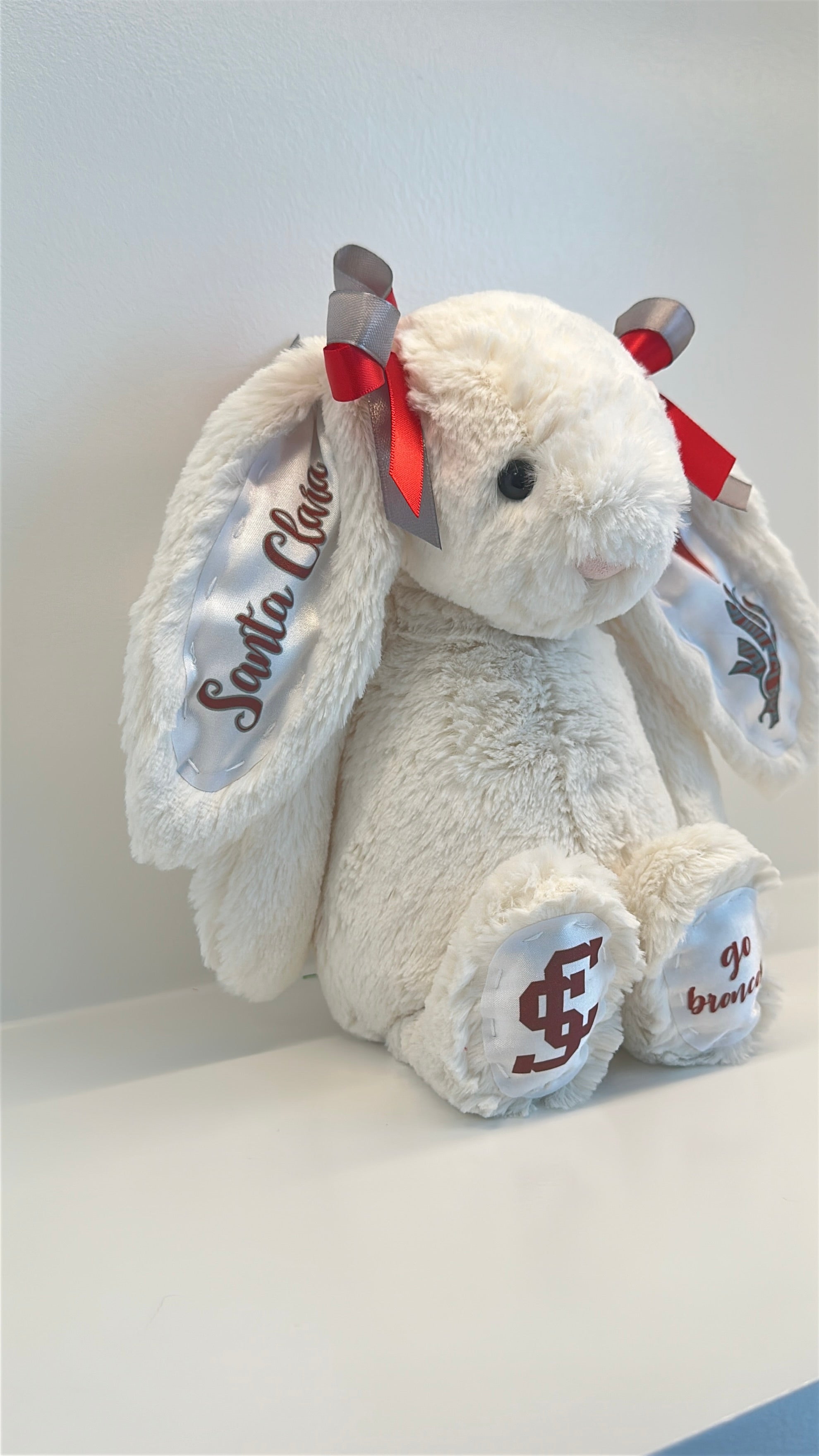 Santa Clara University Fully Custom College Jellycat Bunny