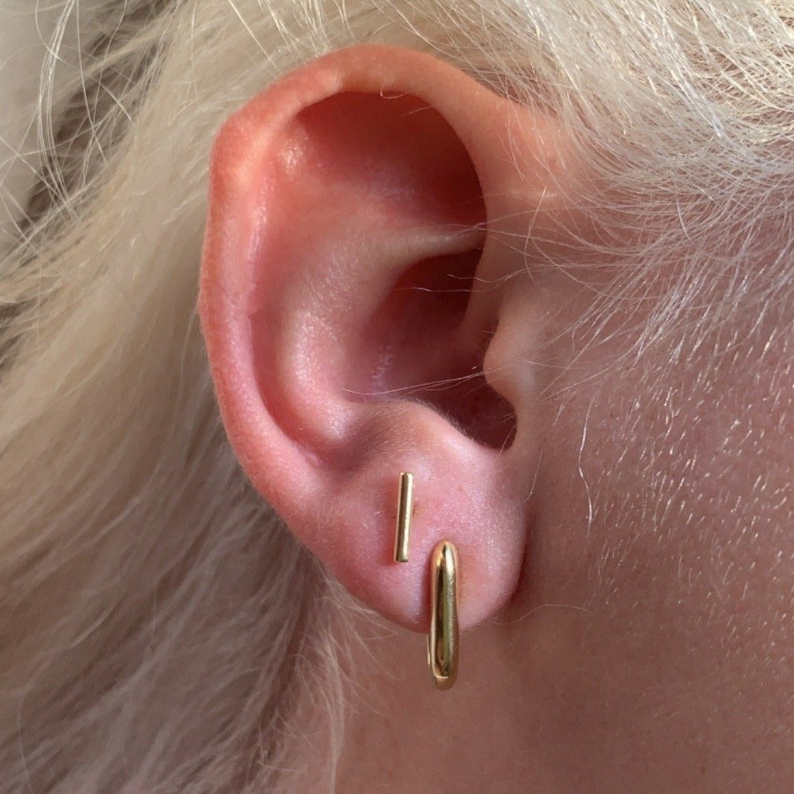 Views & Co. Oval Hoop Earrings Set