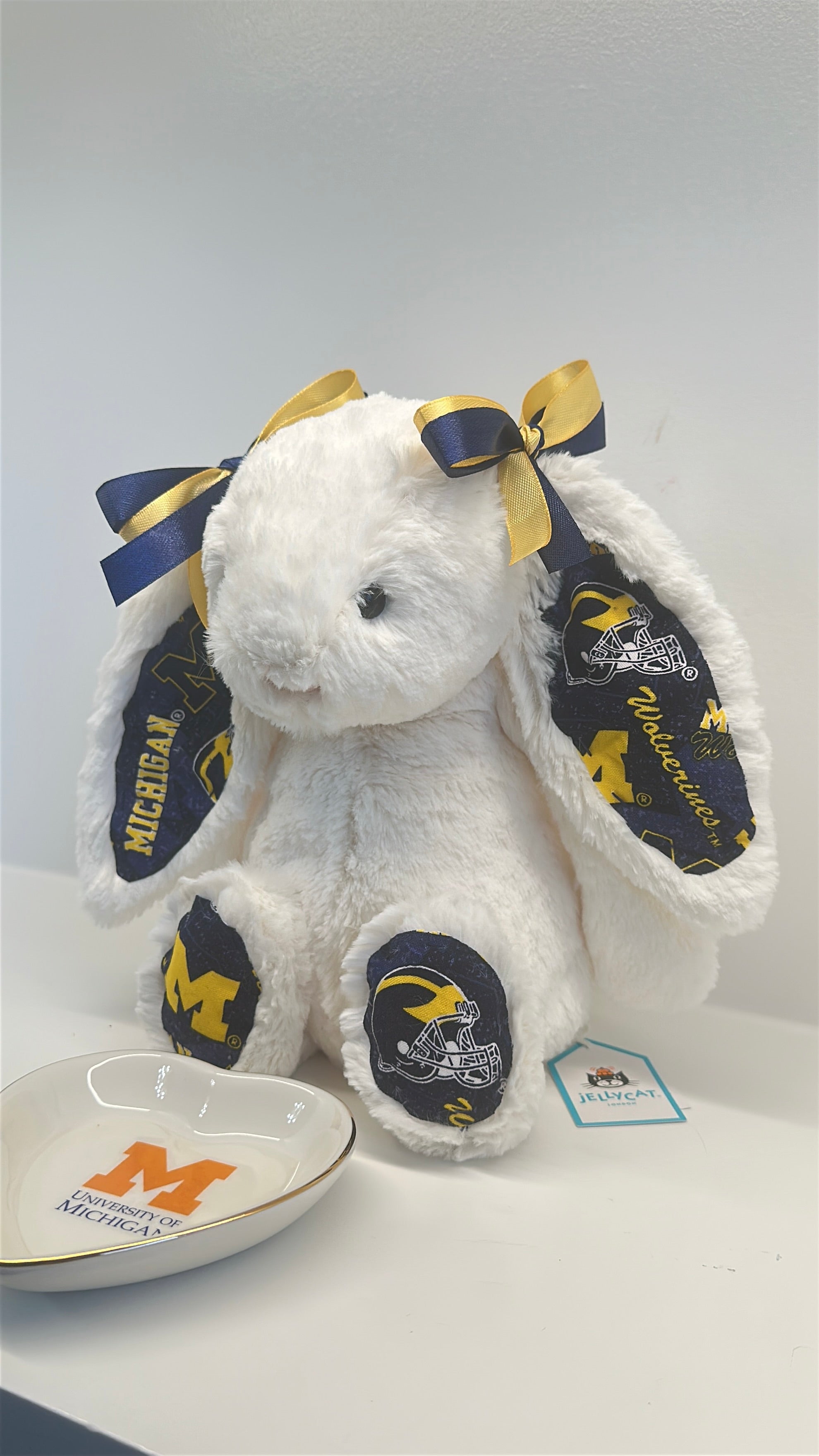 University of Michigan Custom College Jellycat Bashful Bunny