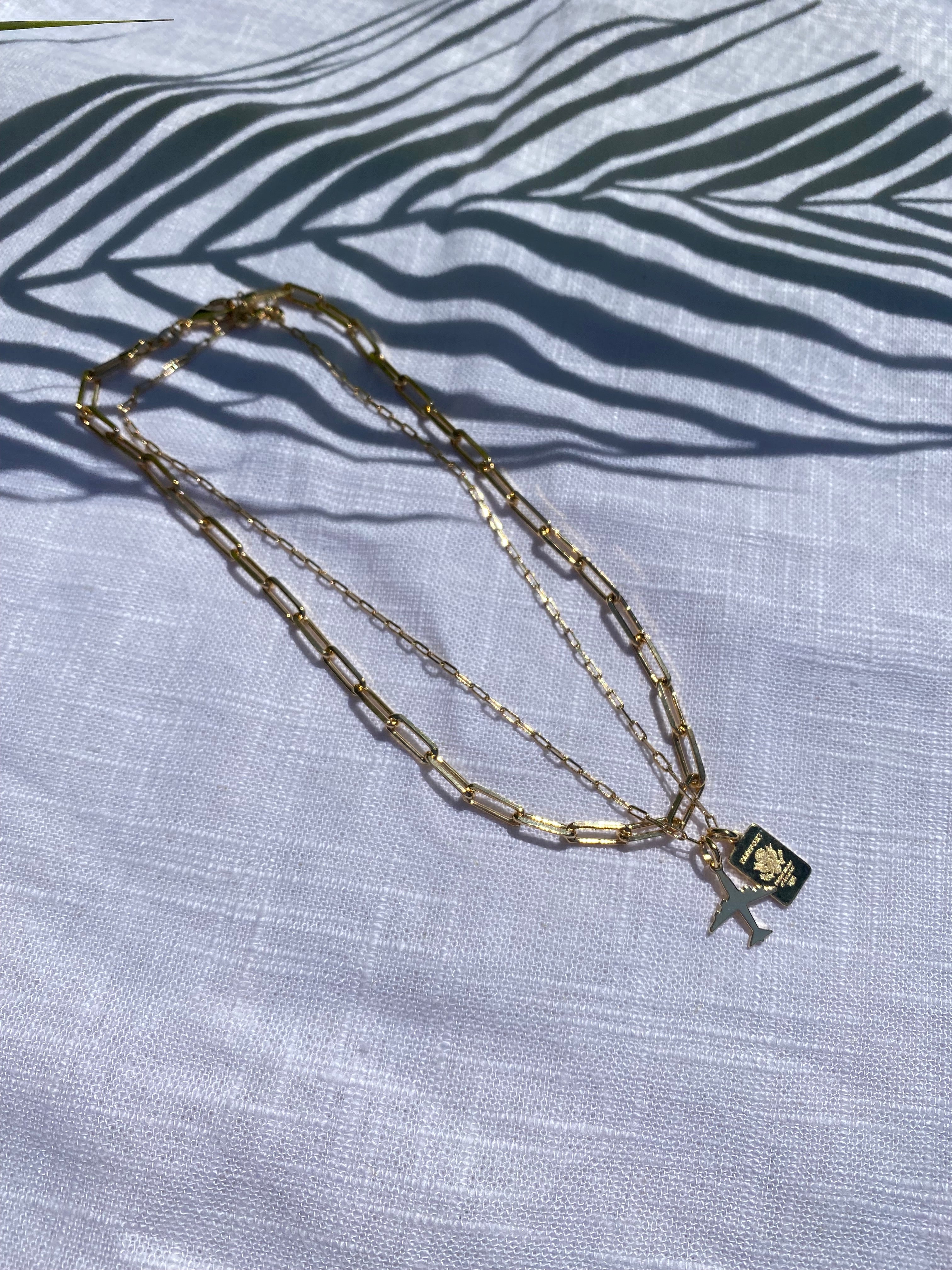 Views & Co. Live. Love. Travel Necklace Set