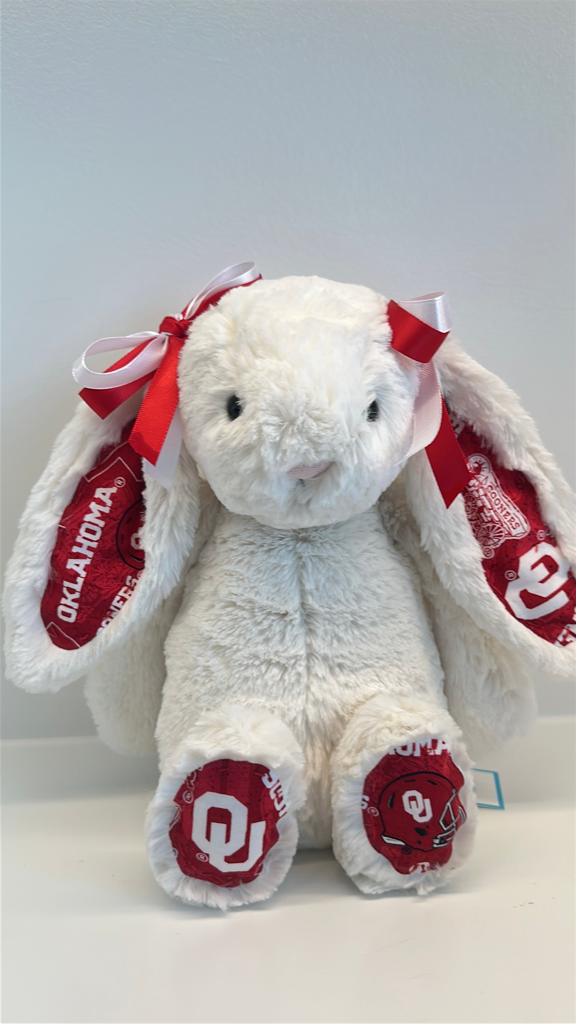 Oklahoma University Custom College Jellycat Bashful Bunny – 4U Dezigns